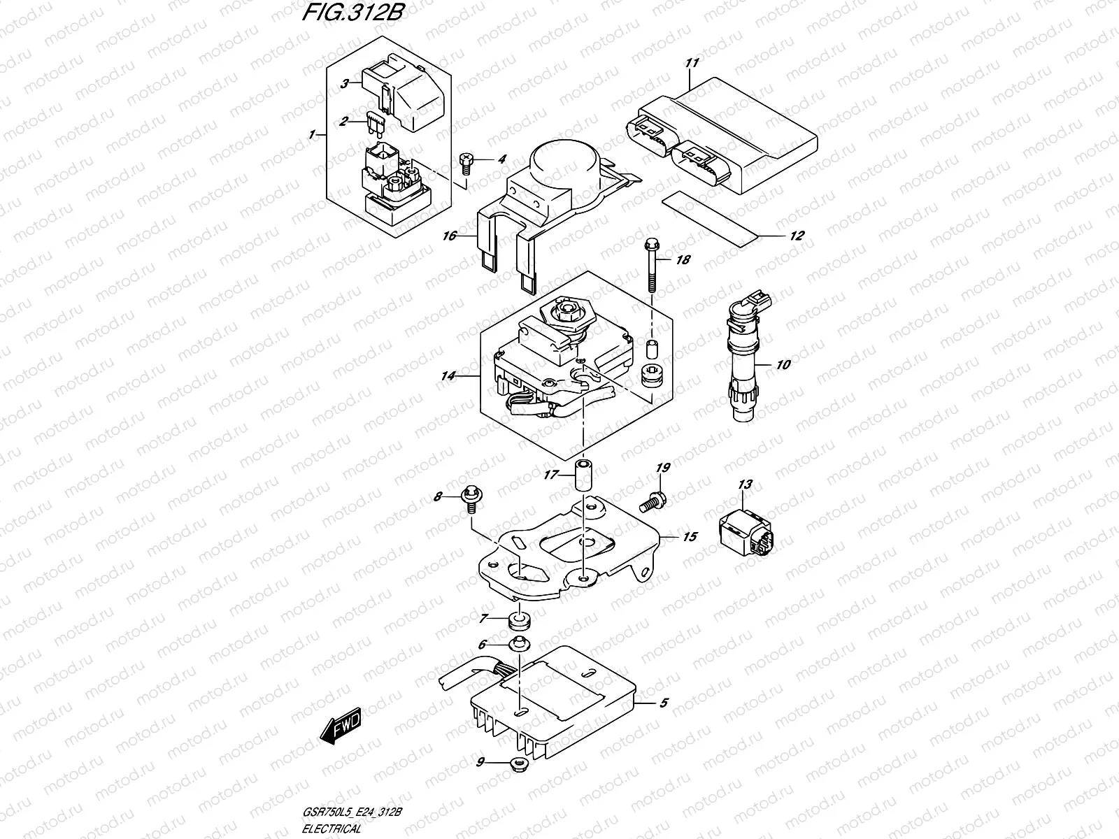312B - ELECTRICAL (GSR750AL5 E24)