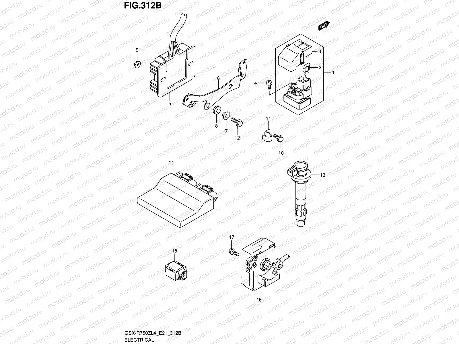312B - ELECTRICAL (GSX-R750ZUFL4 E21)