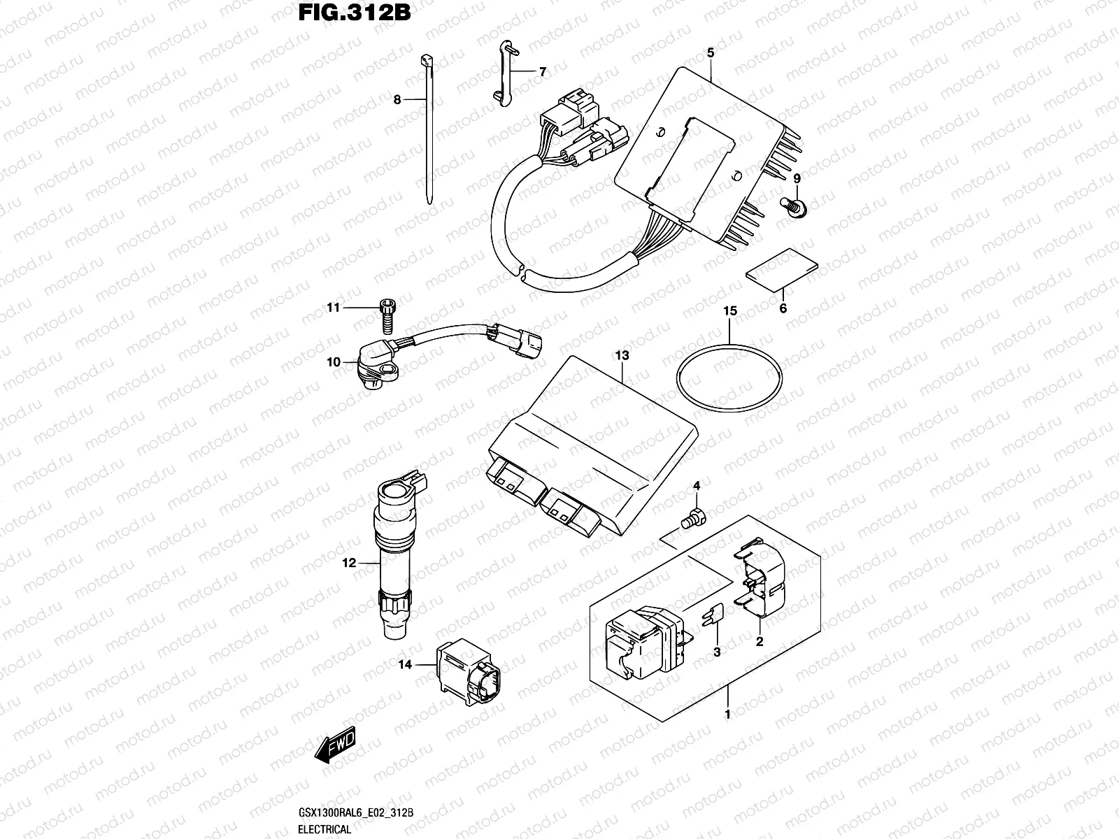 312B - ELECTRICAL (GSX1300RAL6 E19)