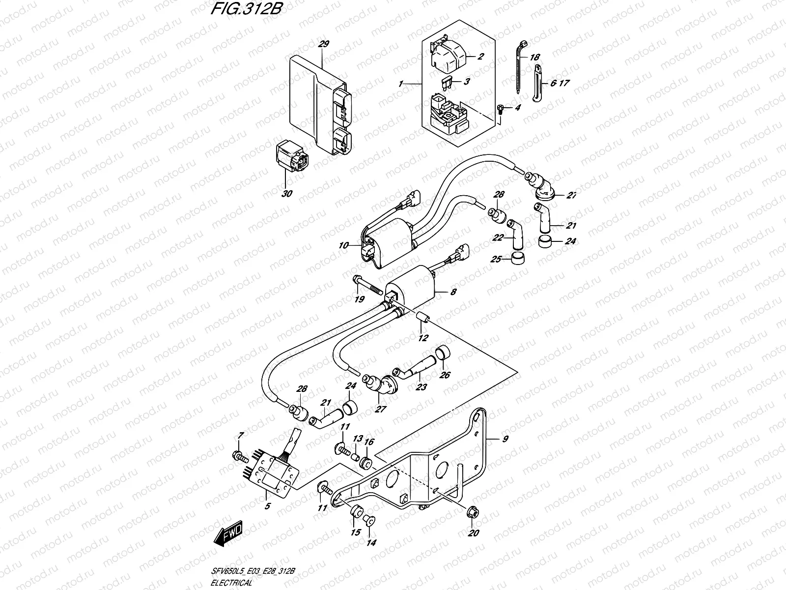 312B - ELECTRICAL (SFV650L5 E28)