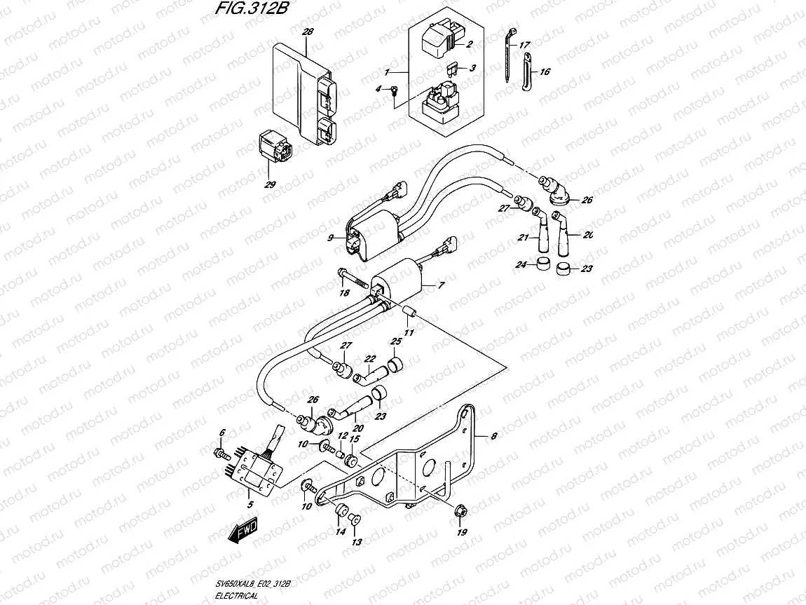 312B - ELECTRICAL (SV650XAL8 E19)