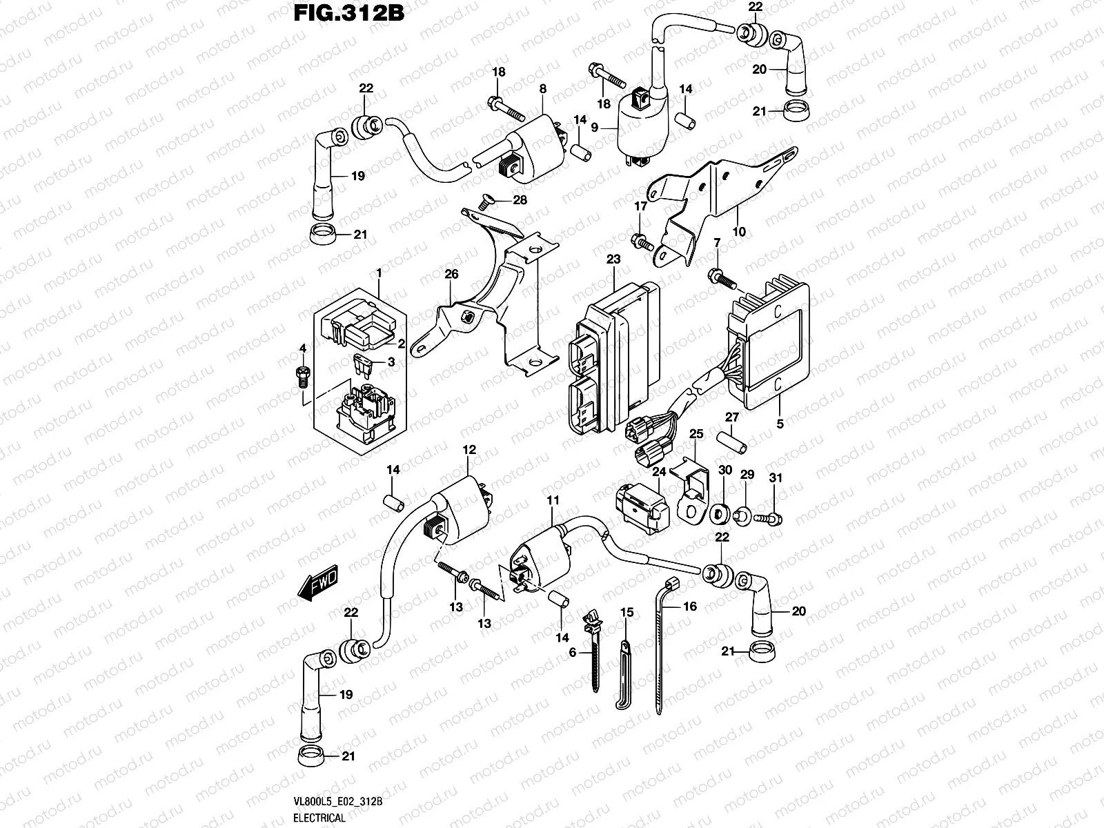 312B - ELECTRICAL (VL800L5 E19)