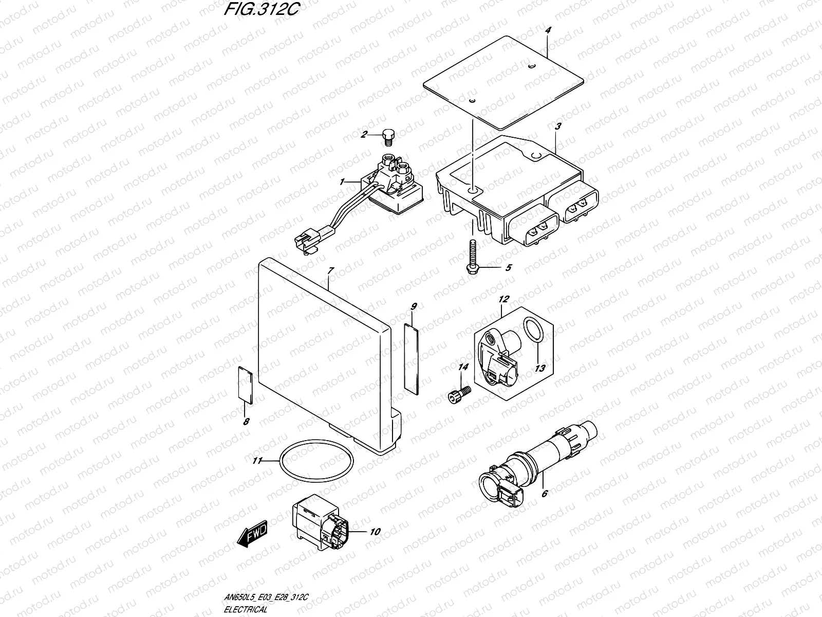 312C - ELECTRICAL (AN650ZL5 E28)