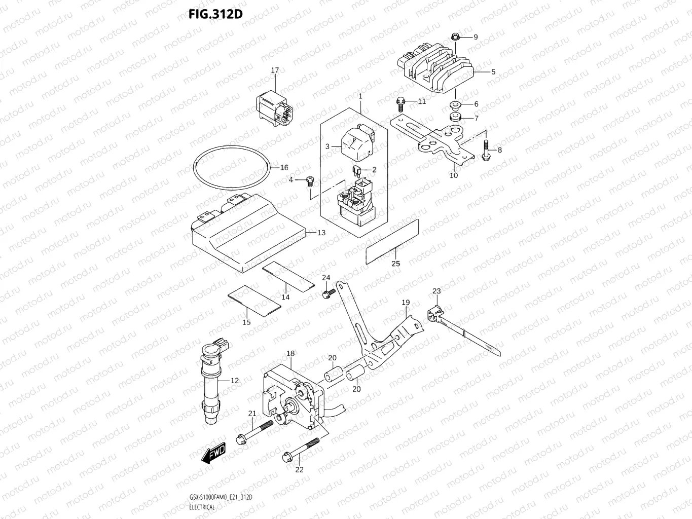 312D - ELECTRICAL (GSX-S1000FAUF,GSX-S1000FZAUF)