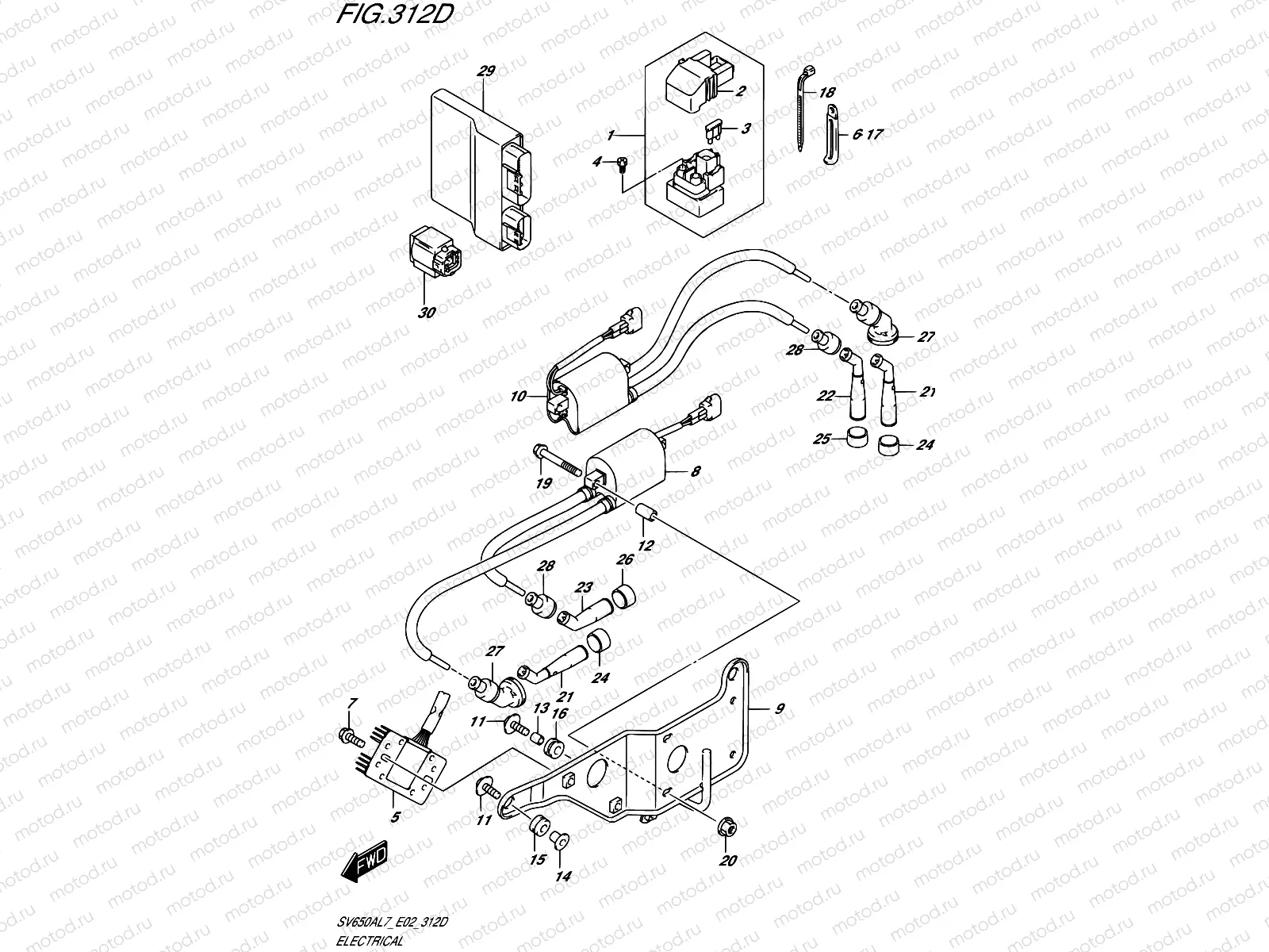 312D - ELECTRICAL (SV650UAL7 E19)