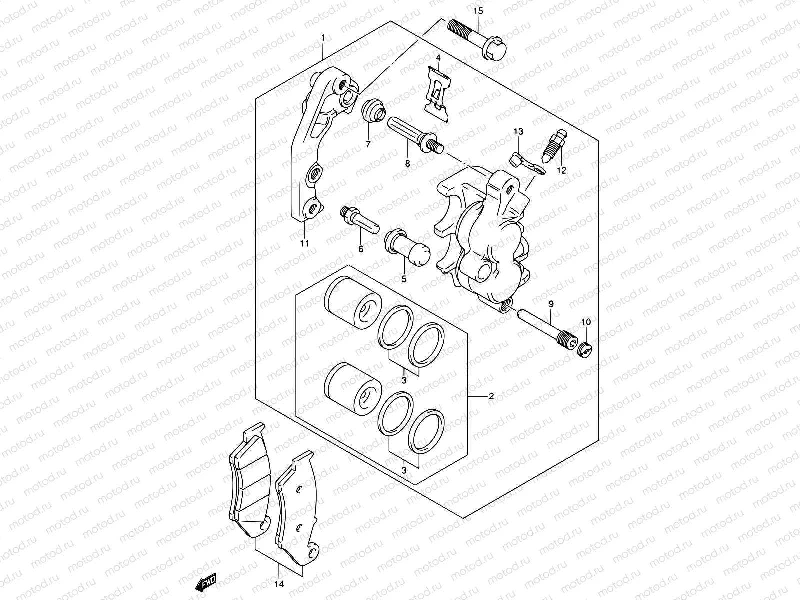 31A - FRONT CALIPER (MODEL K5/K6)