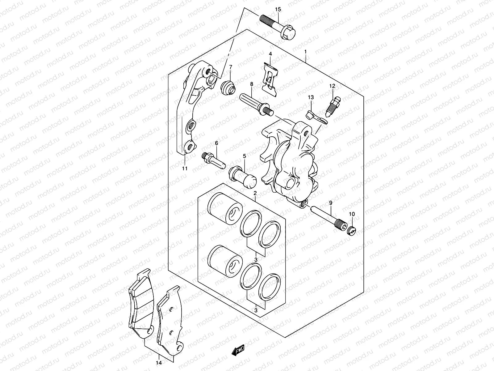 31A - FRONT CALIPER (MODEL K5/K6)