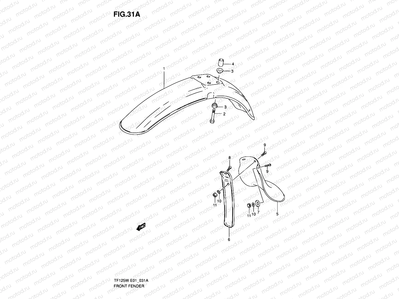 31A - FRONT FENDER (MODEL K5)