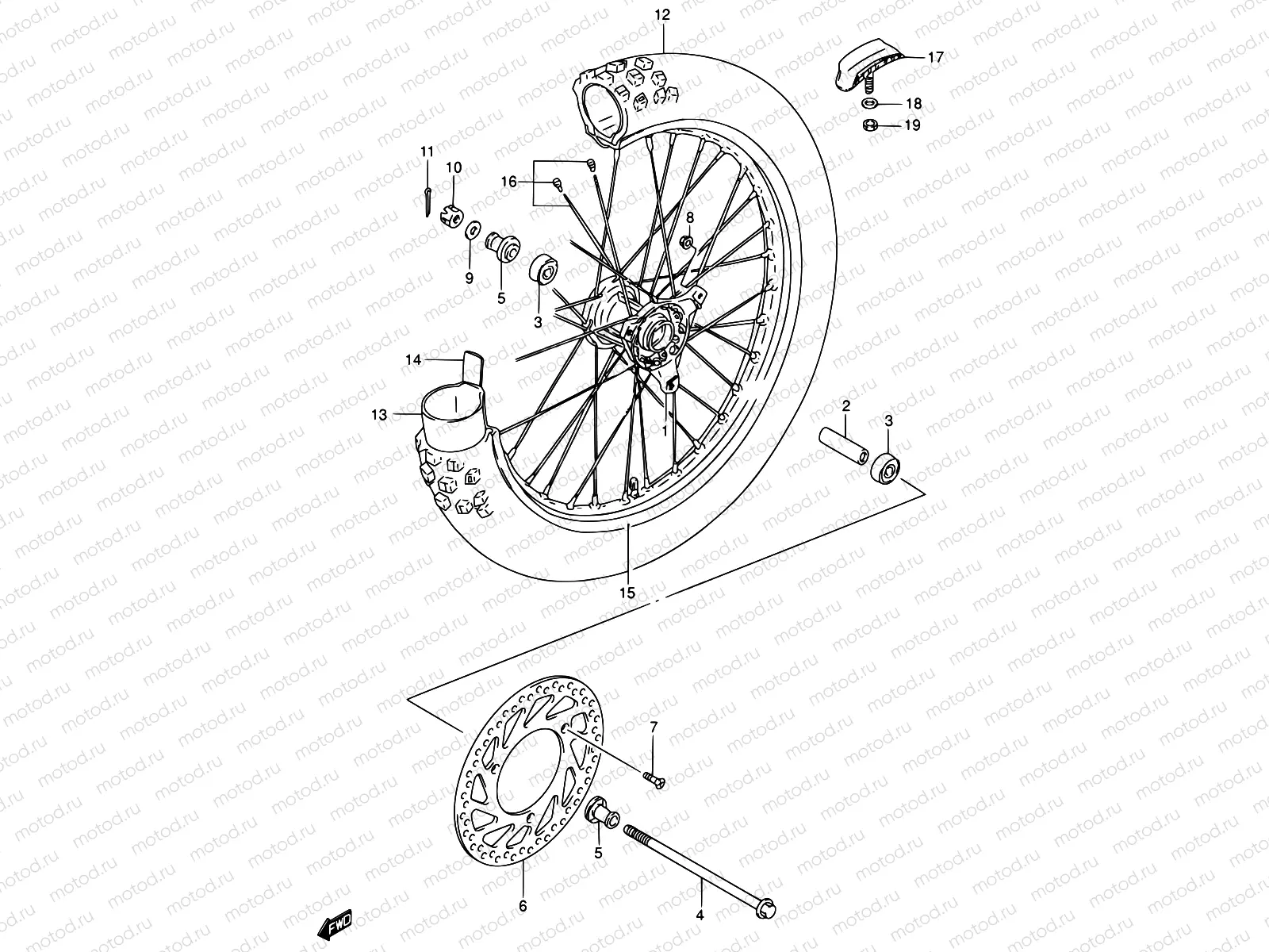 31A - FRONT WHEEL (RM85K5/K6)