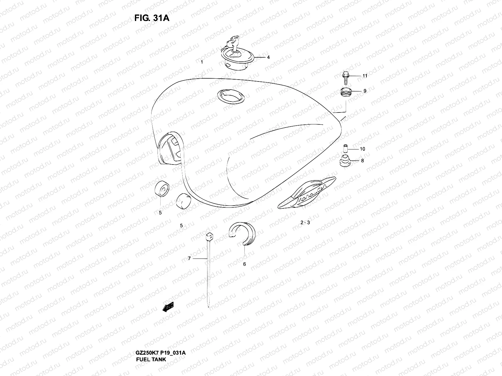 31A - FUEL TANK (MODEL K5/K6/K7)