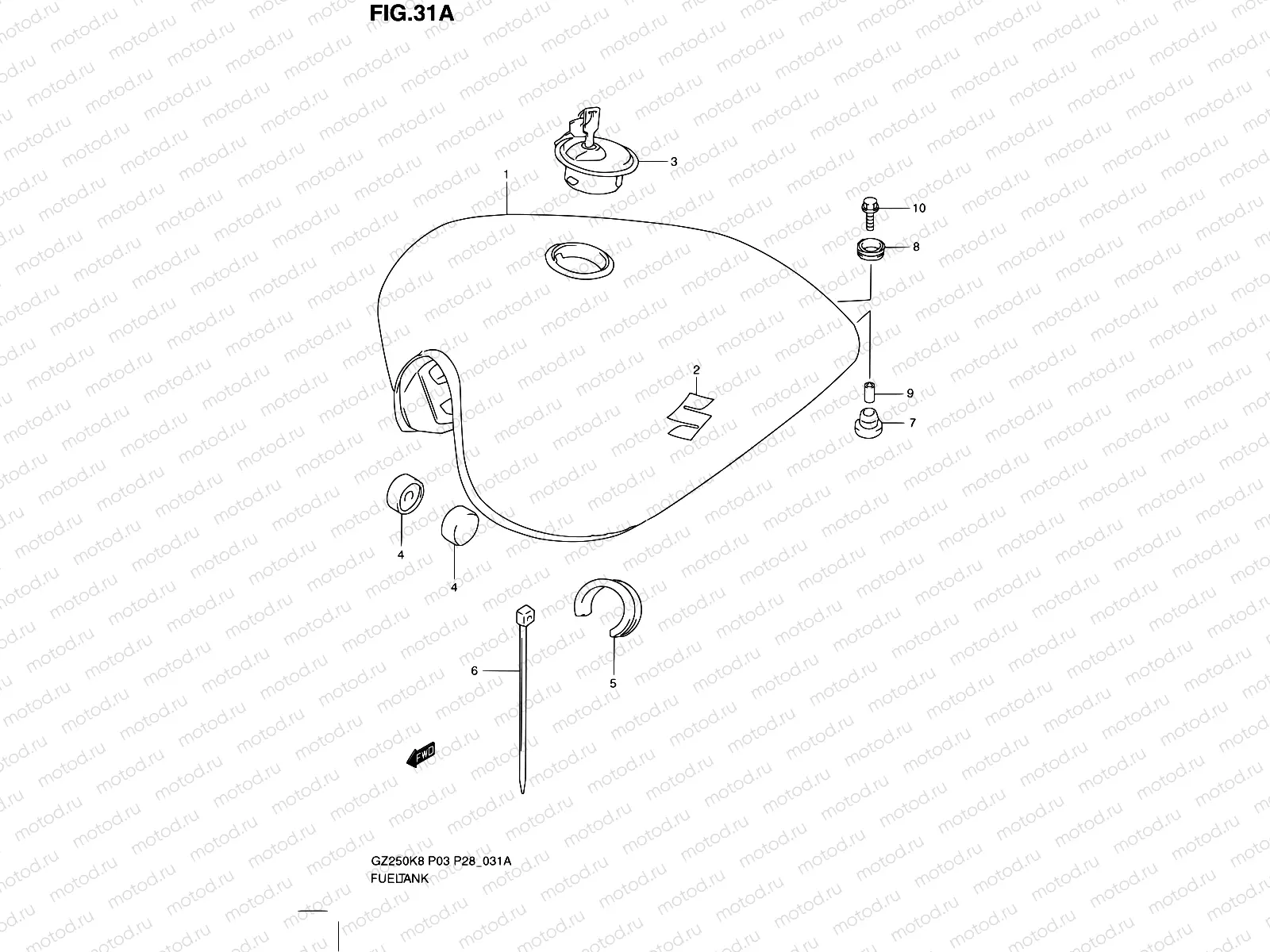 31A - FUEL TANK (MODEL L0)