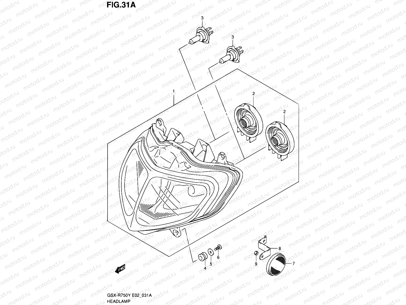 31A - HEADLAMP (MODEL K2/K3 E24)