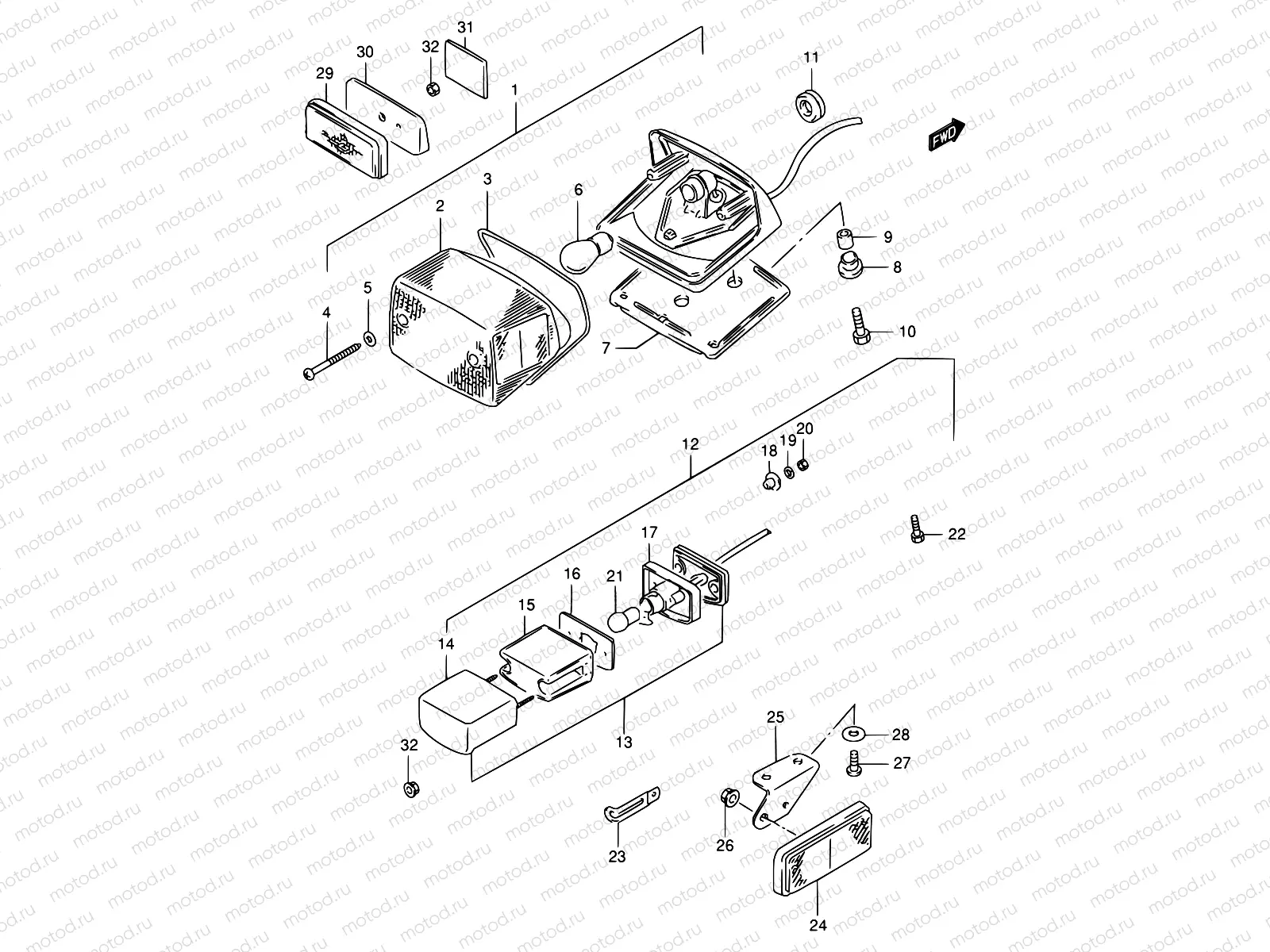 31A - REAR COMBINATION LAMP (MODEL T)