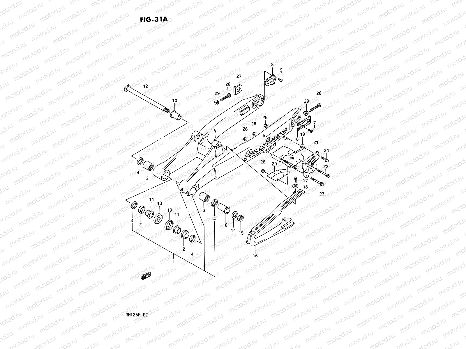 31A - REAR SWINGING ARM (MODEL L)