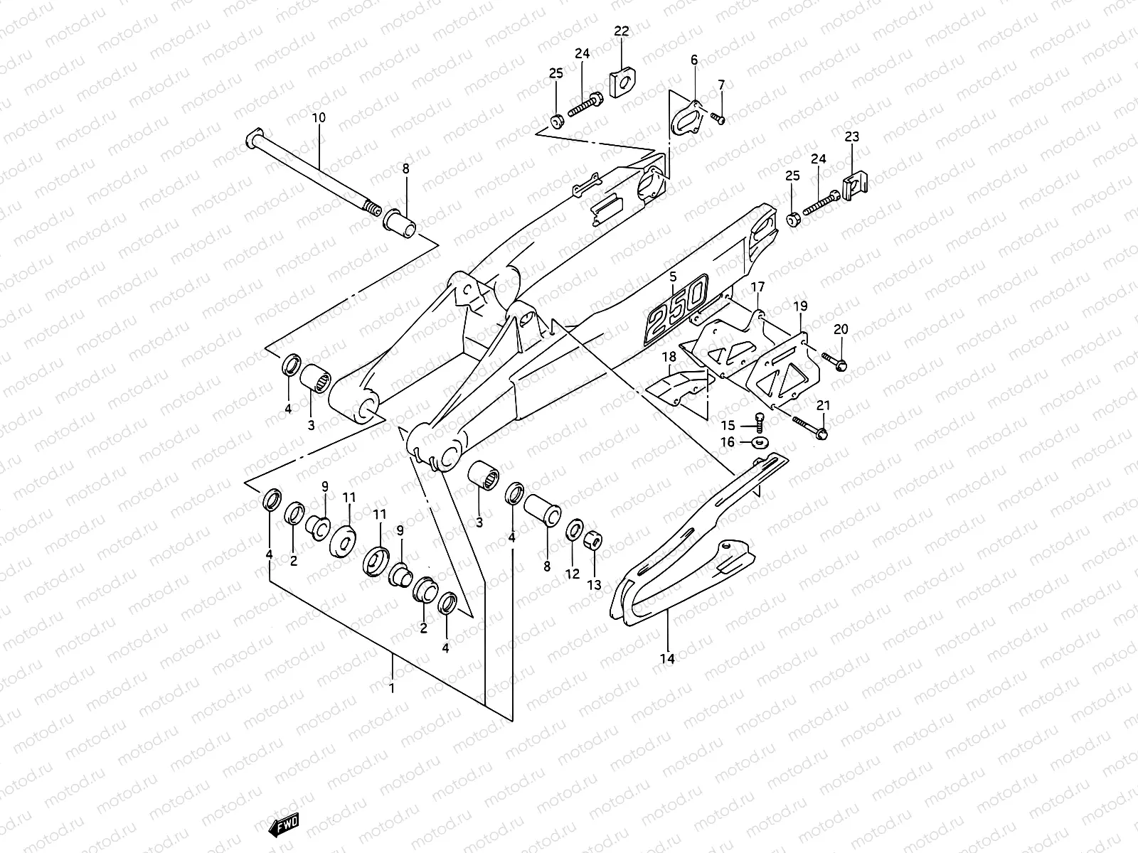 31A - REAR SWINGING ARM (MODEL M)