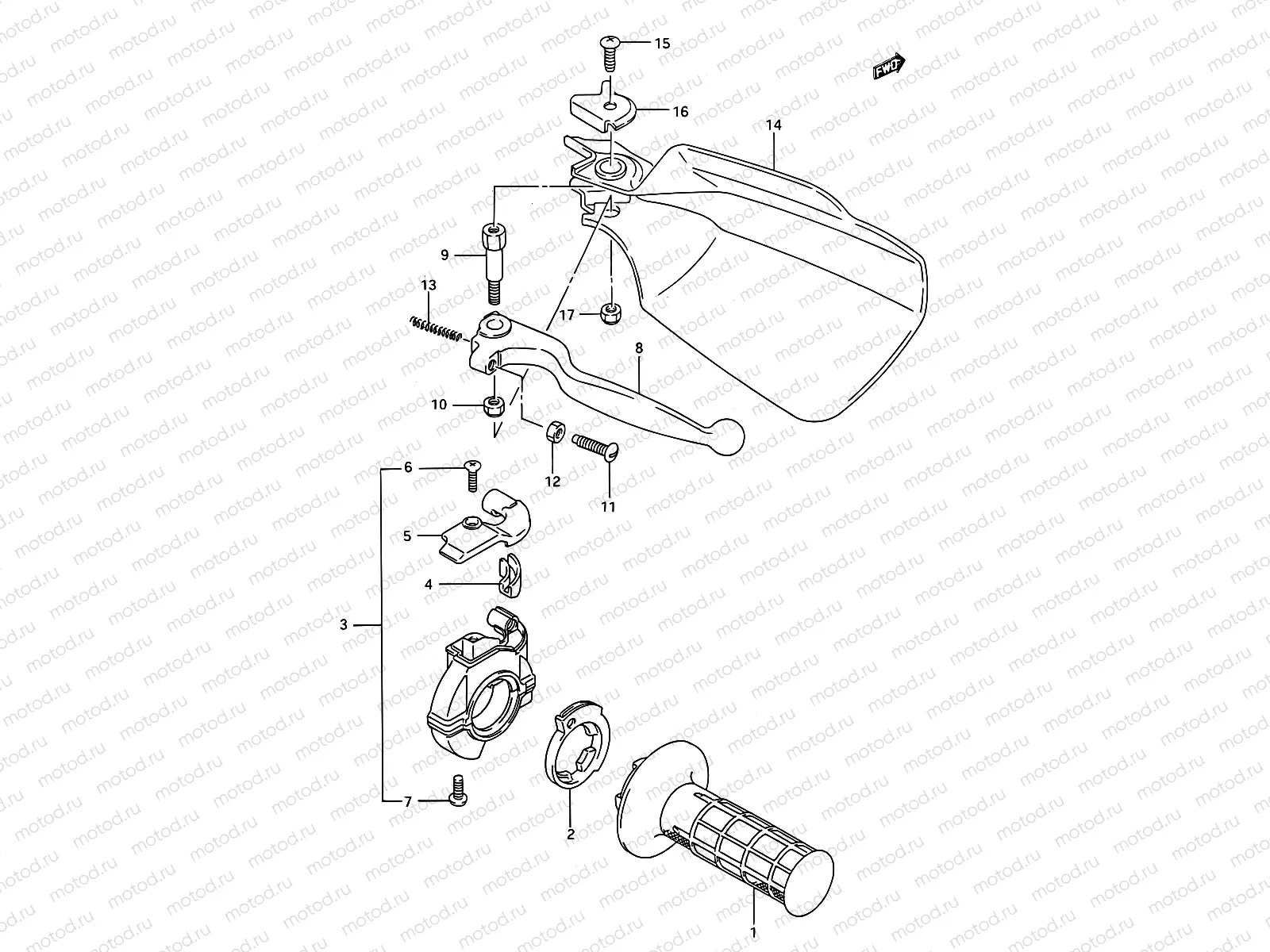 31A - RIGHT KNUCKLE COVER (MODEL N/P/R)