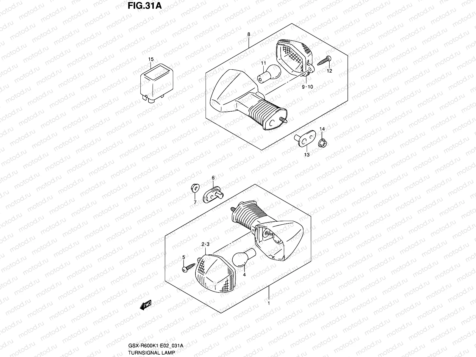 31A - TURN SIGNAL LAMP (MODEL K2/K3)