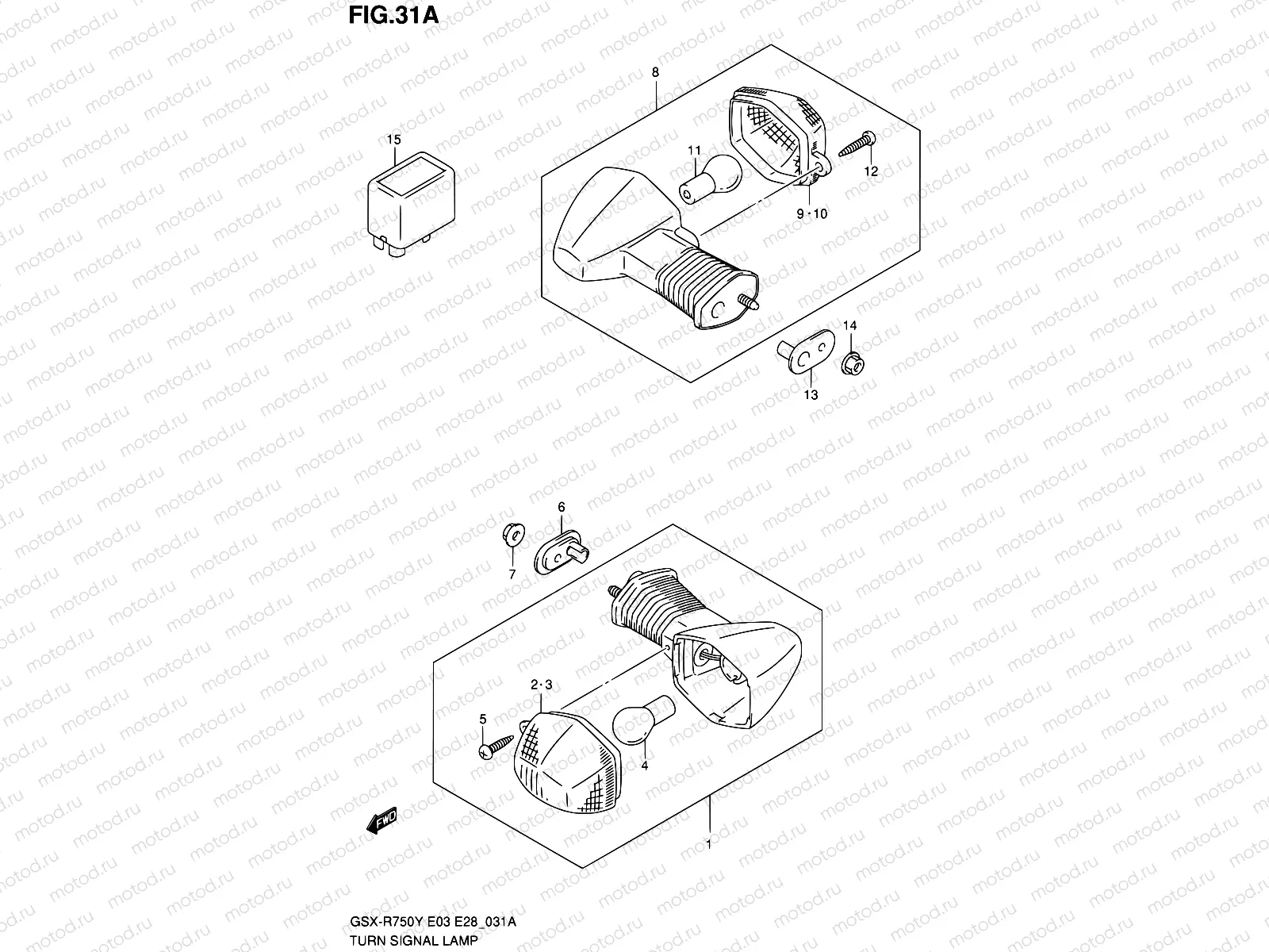 31A - TURN SIGNAL LAMP (MODEL K2/K3)