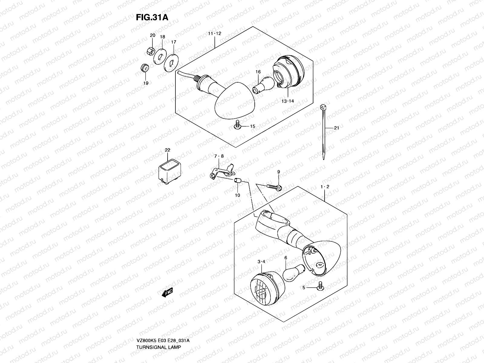 31A - TURNSIGNAL FRONT & REAR LAMP (VZ800K9)
