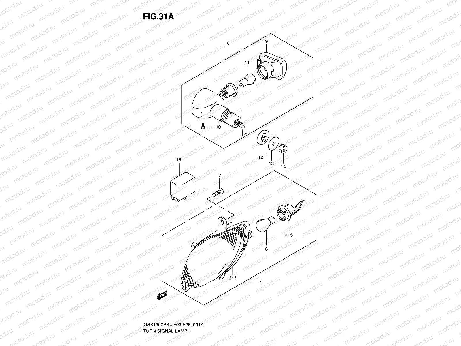 31A - TURNSIGNAL LAMP (MODEL K5/K6/K7)