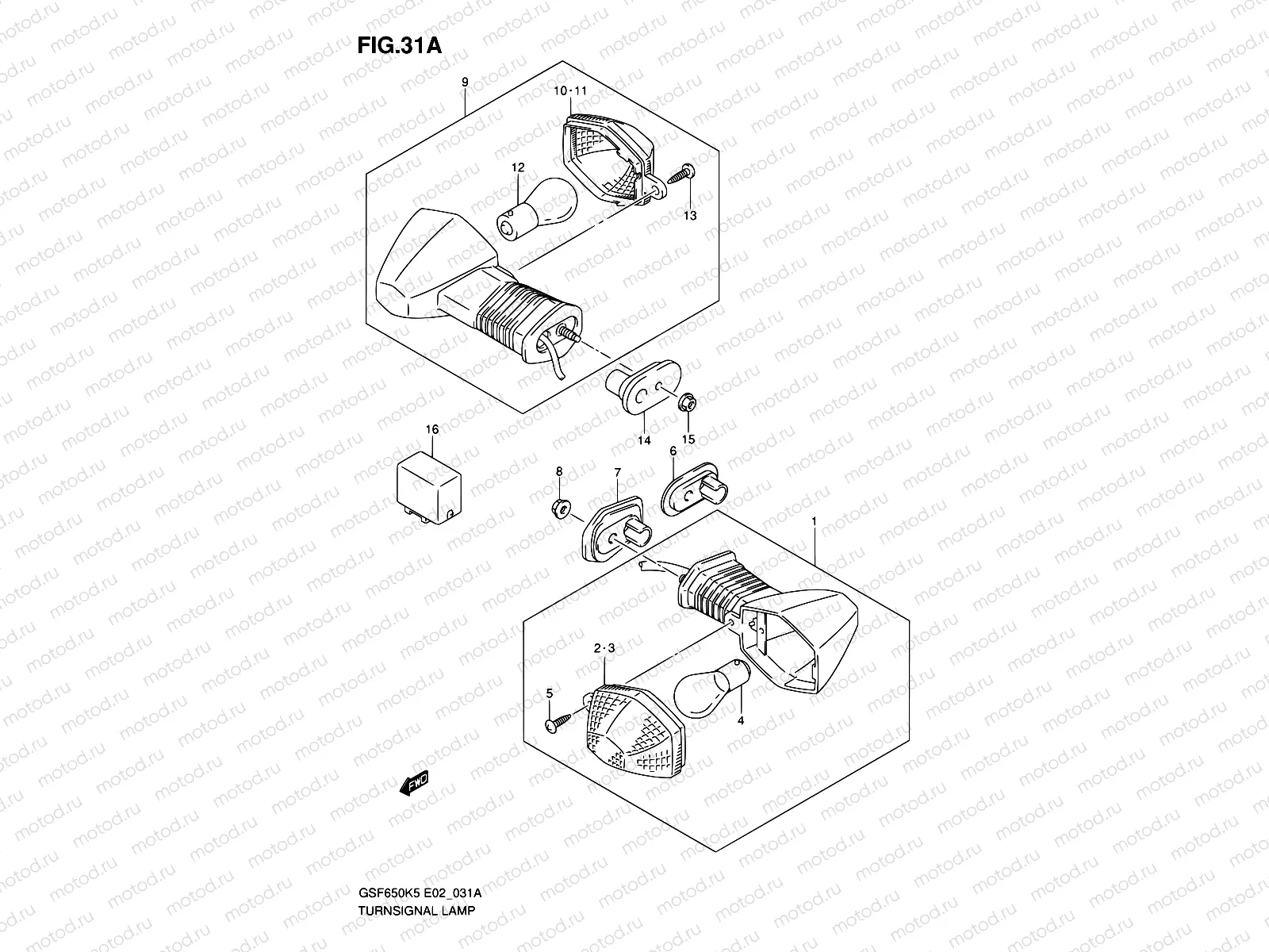 31A - TURNSIGNAL LAMP (MODEL K6)