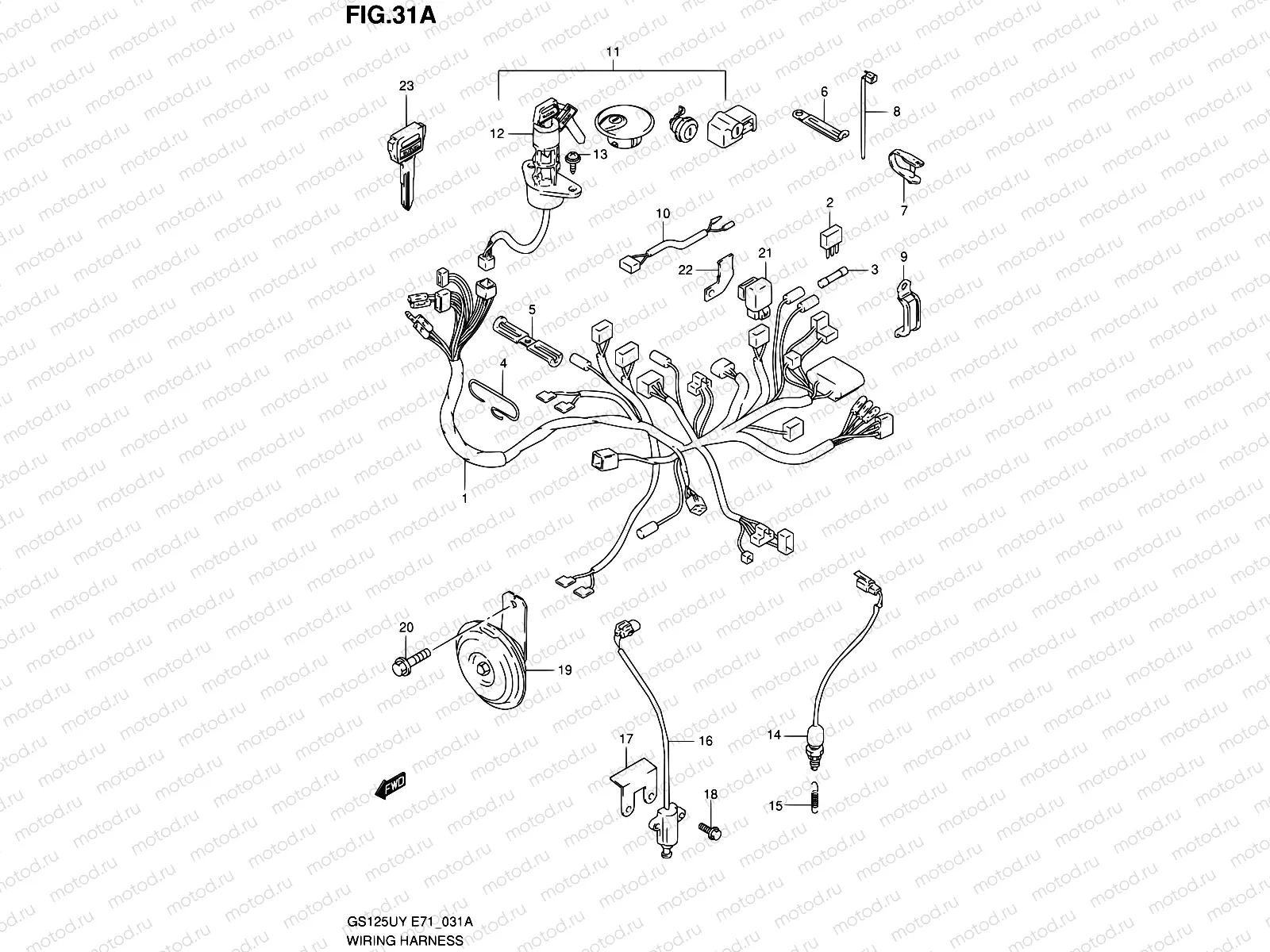 31A - WIRING HARNESS (GS125SX/SUX)