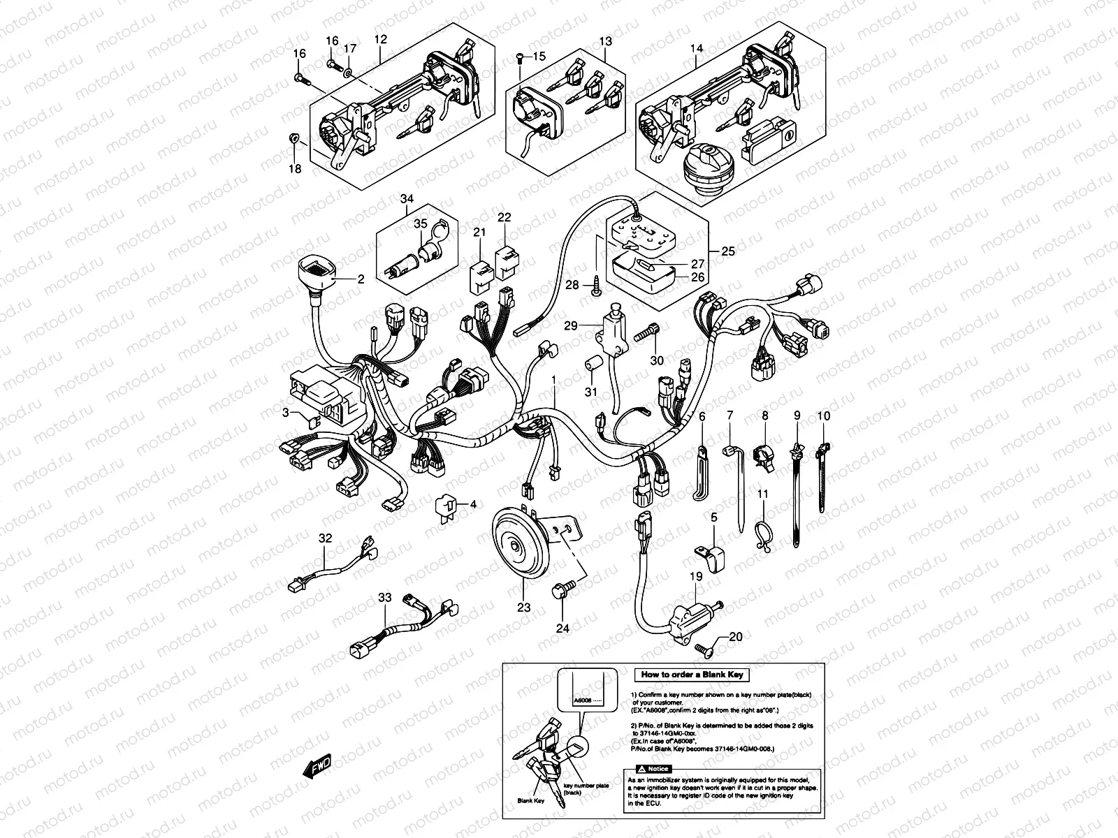 31A - WIRING HARNESS (MODEL K5/K6 E02,E19,IMOBI)