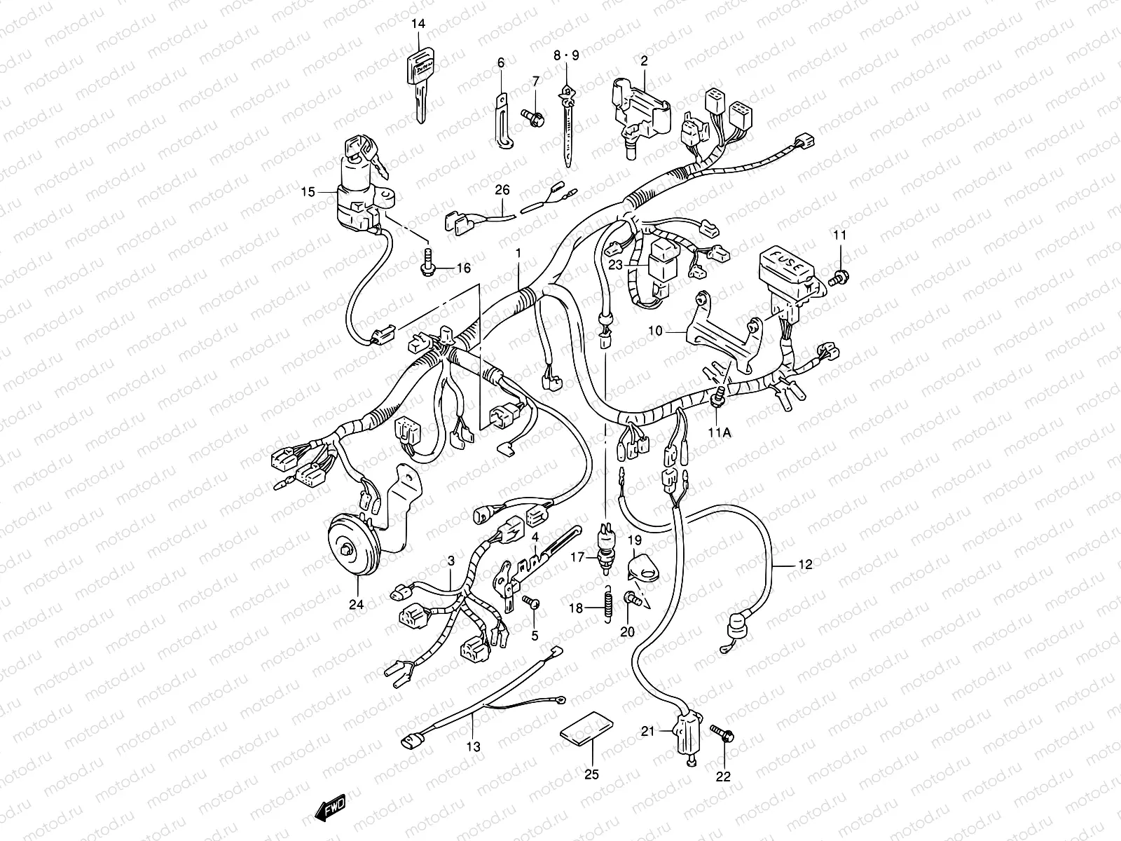 31A - WIRING HARNESS (MODEL S/T/V/W)