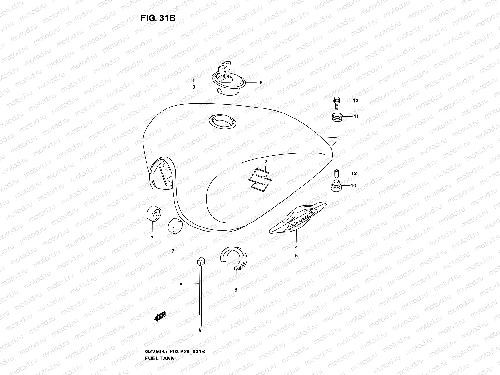 31B - FUEL TANK (MODEL K5/K6)