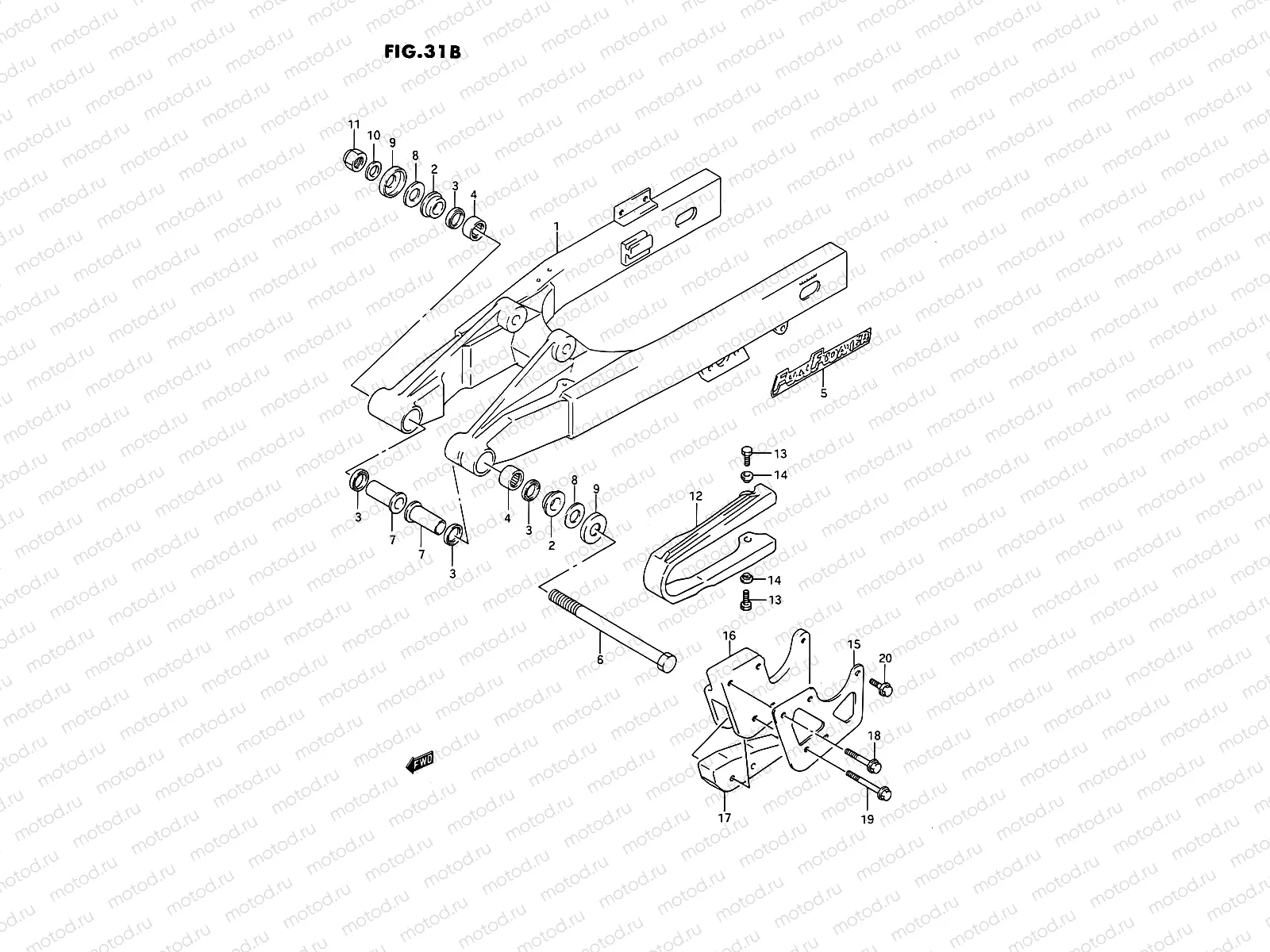 31B - REAR SWINGING ARM (MODEL L)
