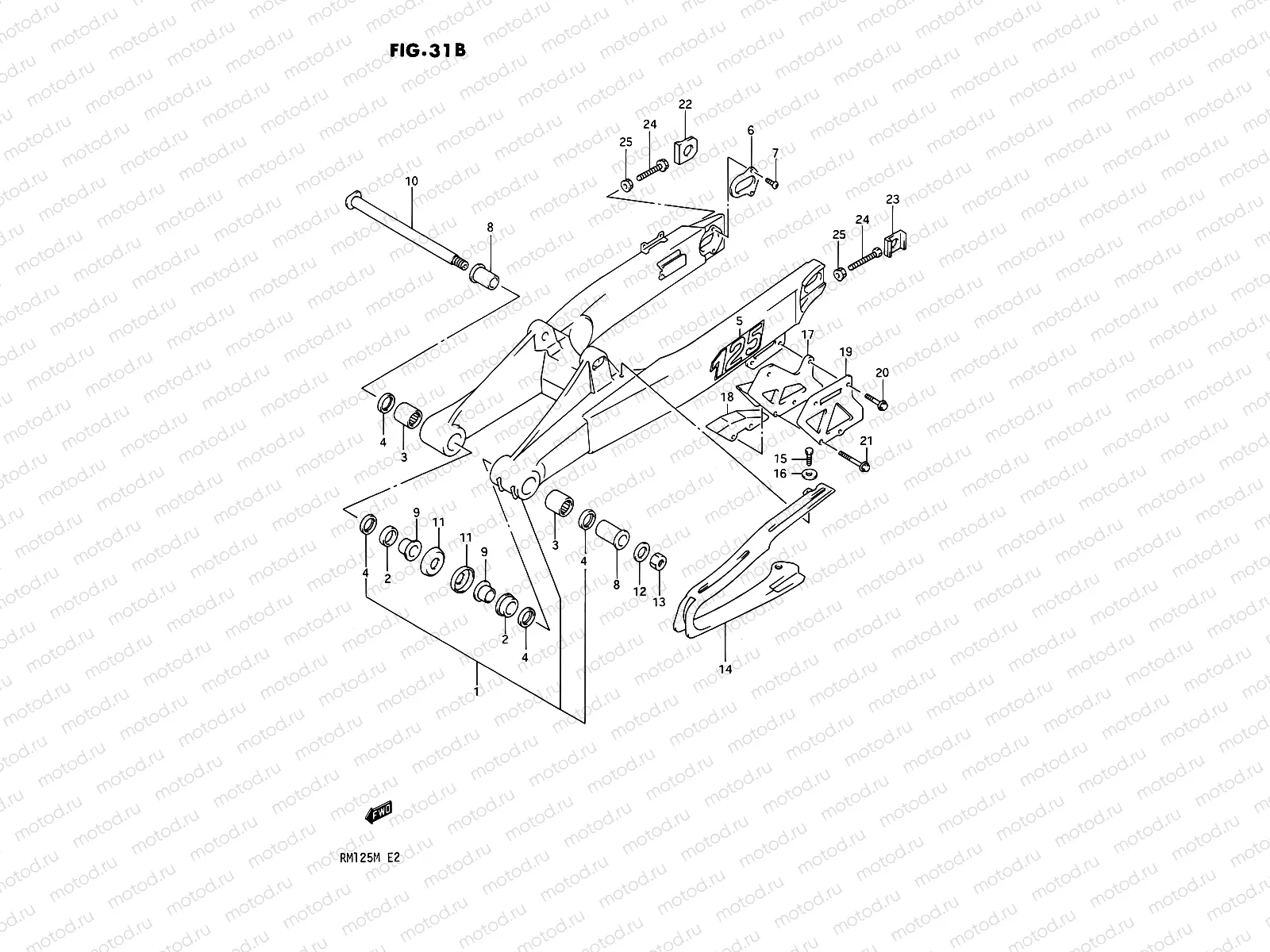 31B - REAR SWINGING ARM (MODEL M)