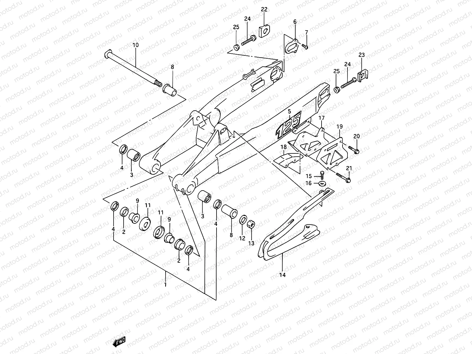 31B - REAR SWINGING ARM (MODEL M)