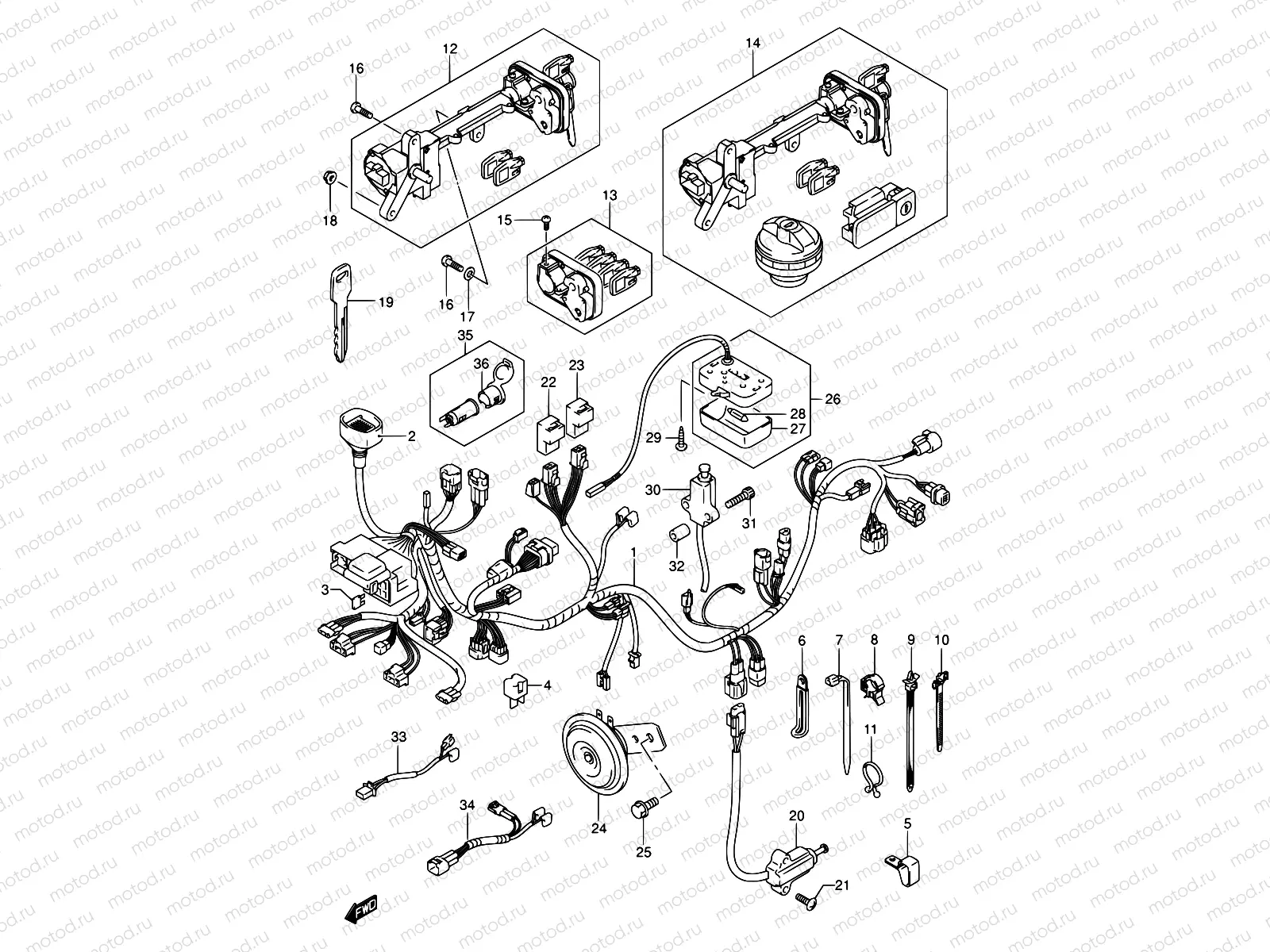 31B - WIRING HARNESS (MODEL K5 E24,E71)