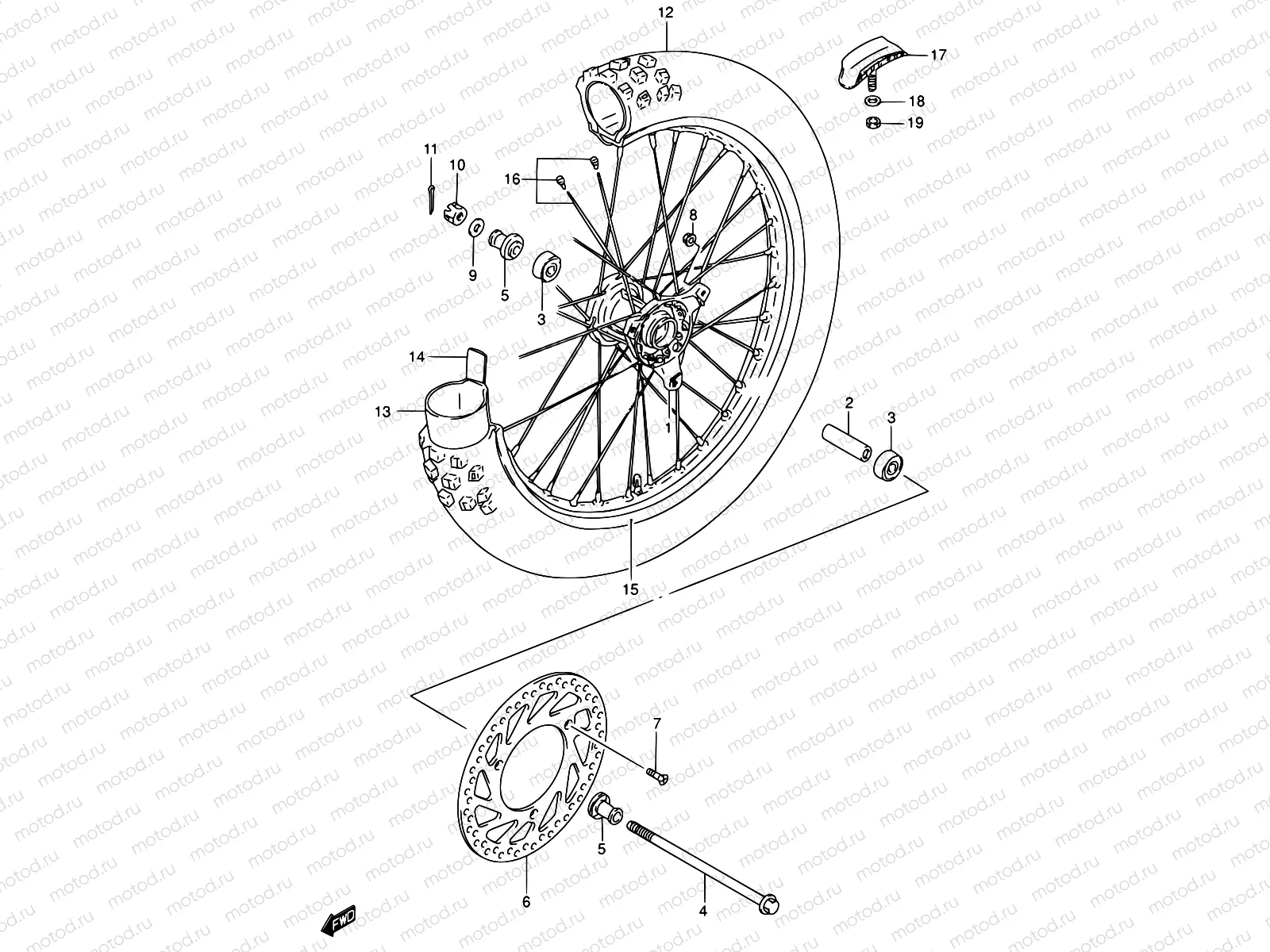 31C - FRONT WHEEL (RM85LK5/LK6)