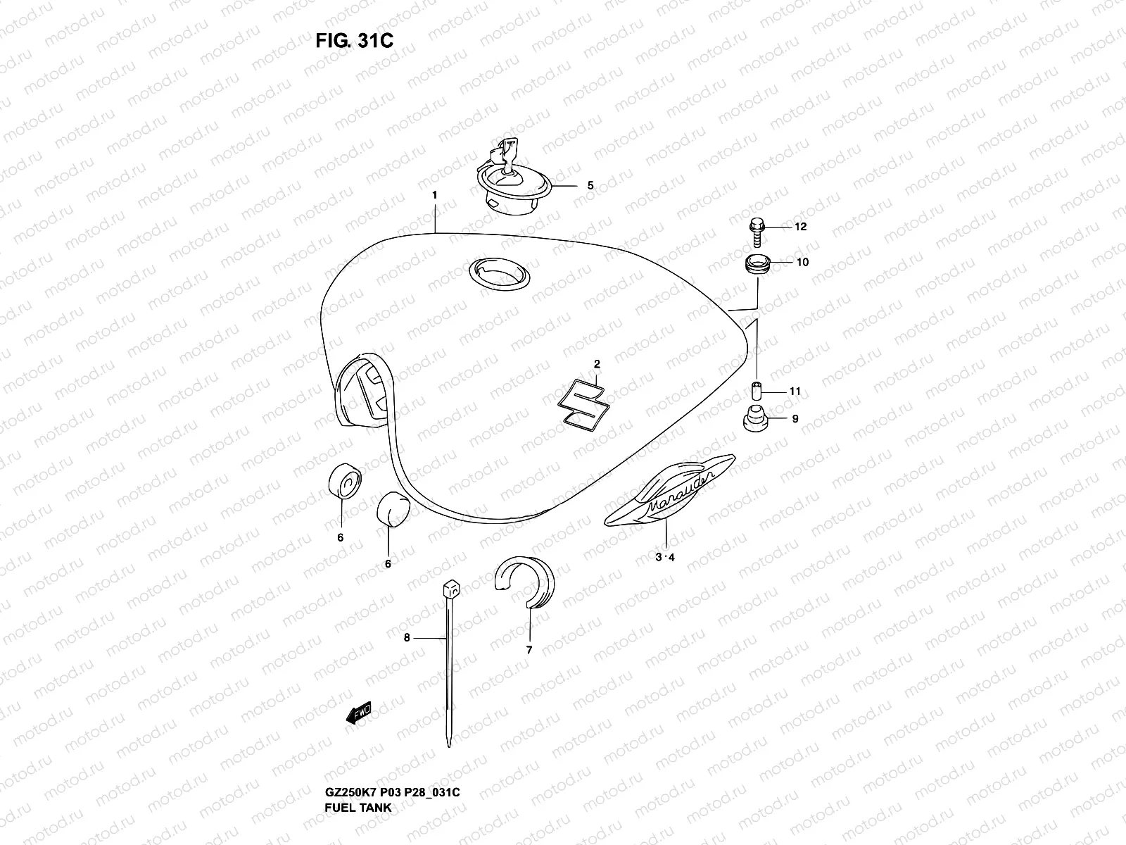 31C - FUEL TANK (MODEL K7)