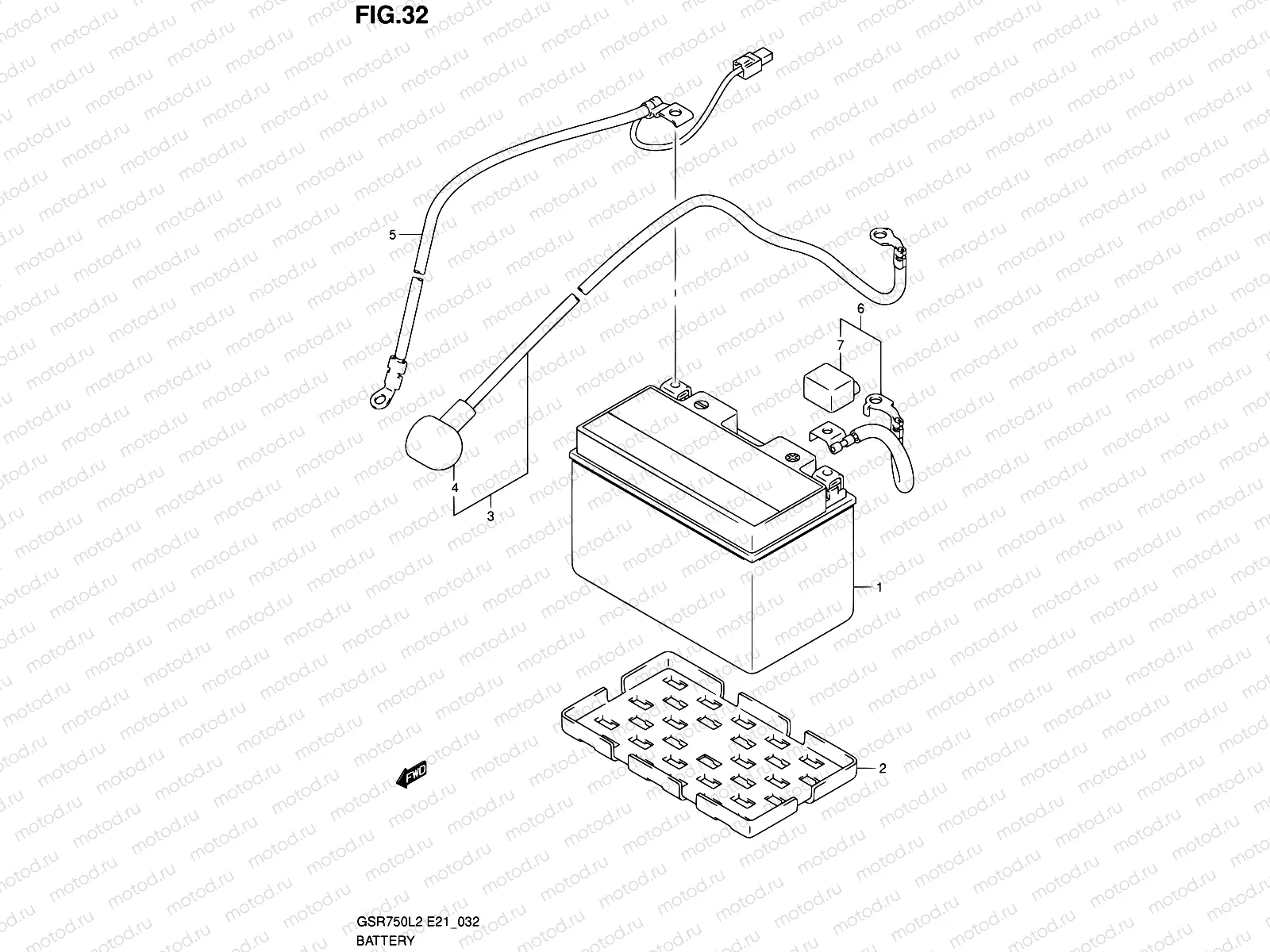 32 - BATTERY (GSR750L2 E21)