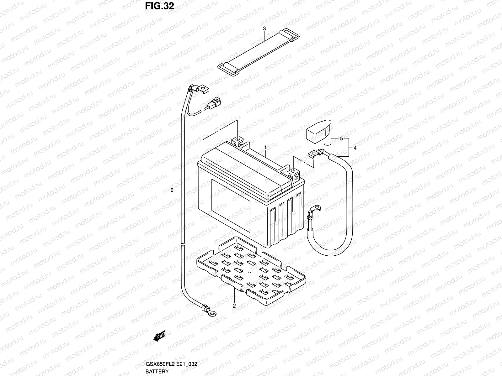 32 - BATTERY (GSX650FL2 E21)
