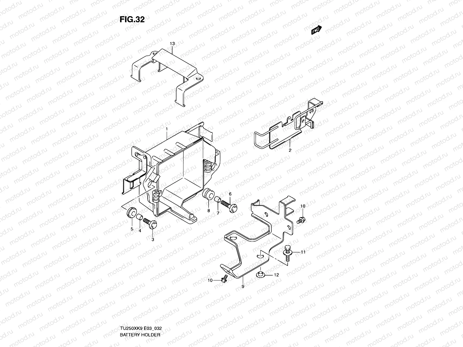 32 - BATTERY HOLDER