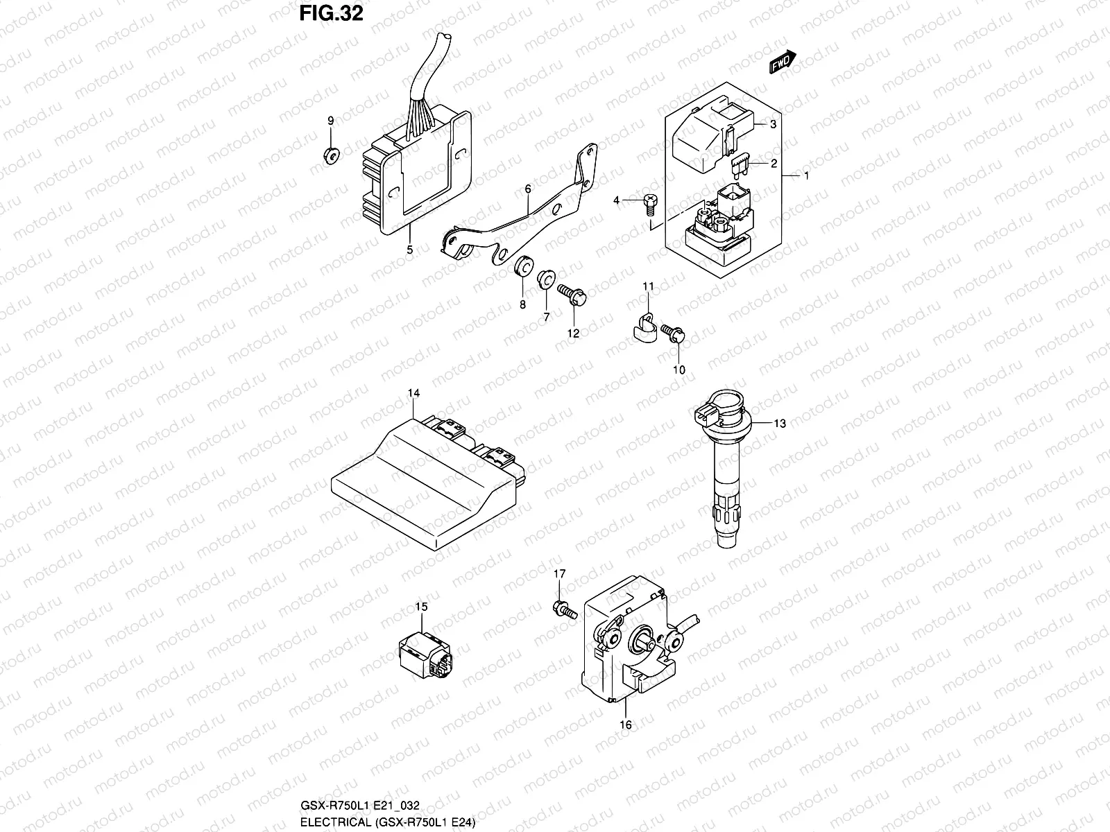32 - ELECTRICAL (GSX-R750L1 E24)