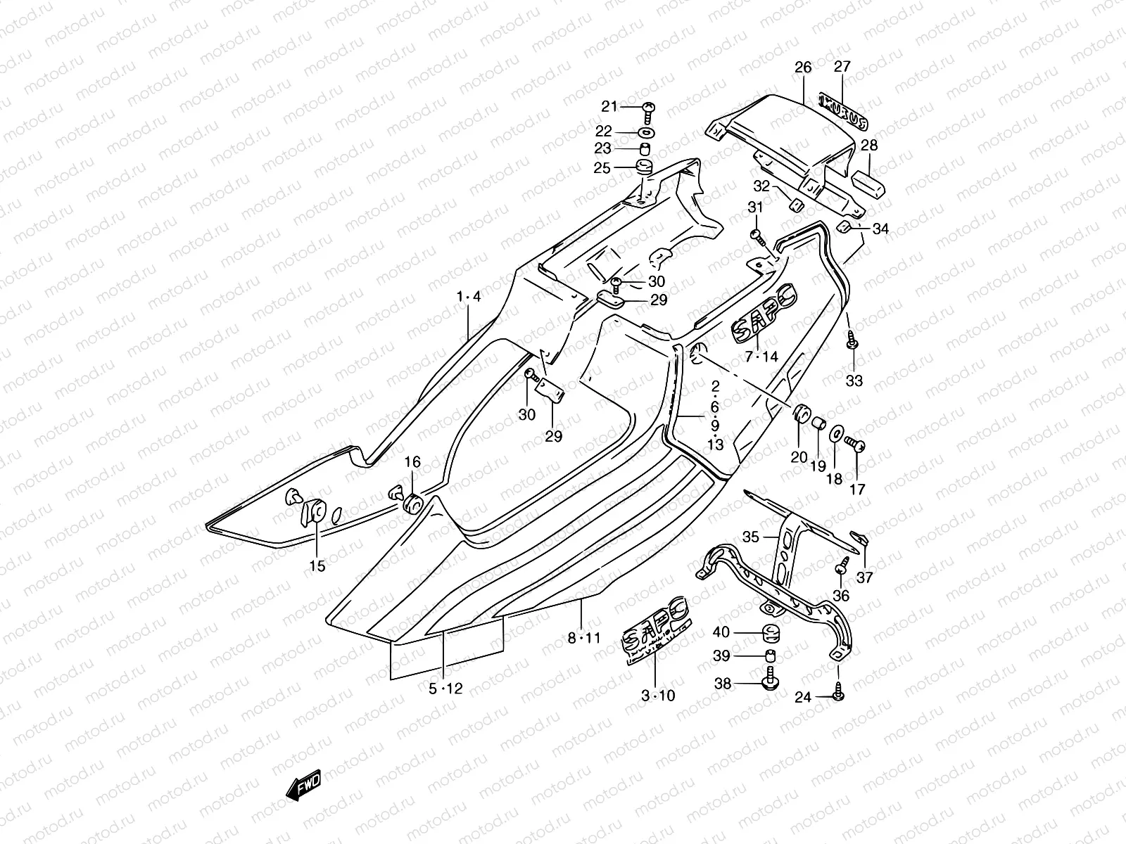 32 - FRAME COVER (MODEL M)