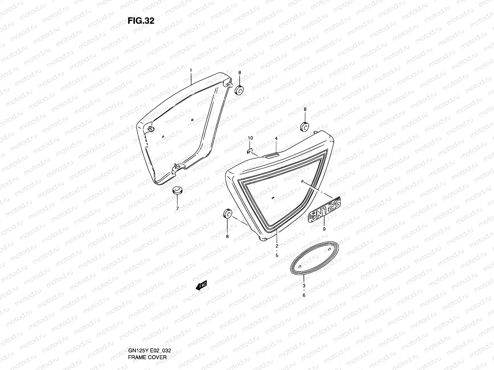 32 - FRAME COVER (MODEL V/W)
