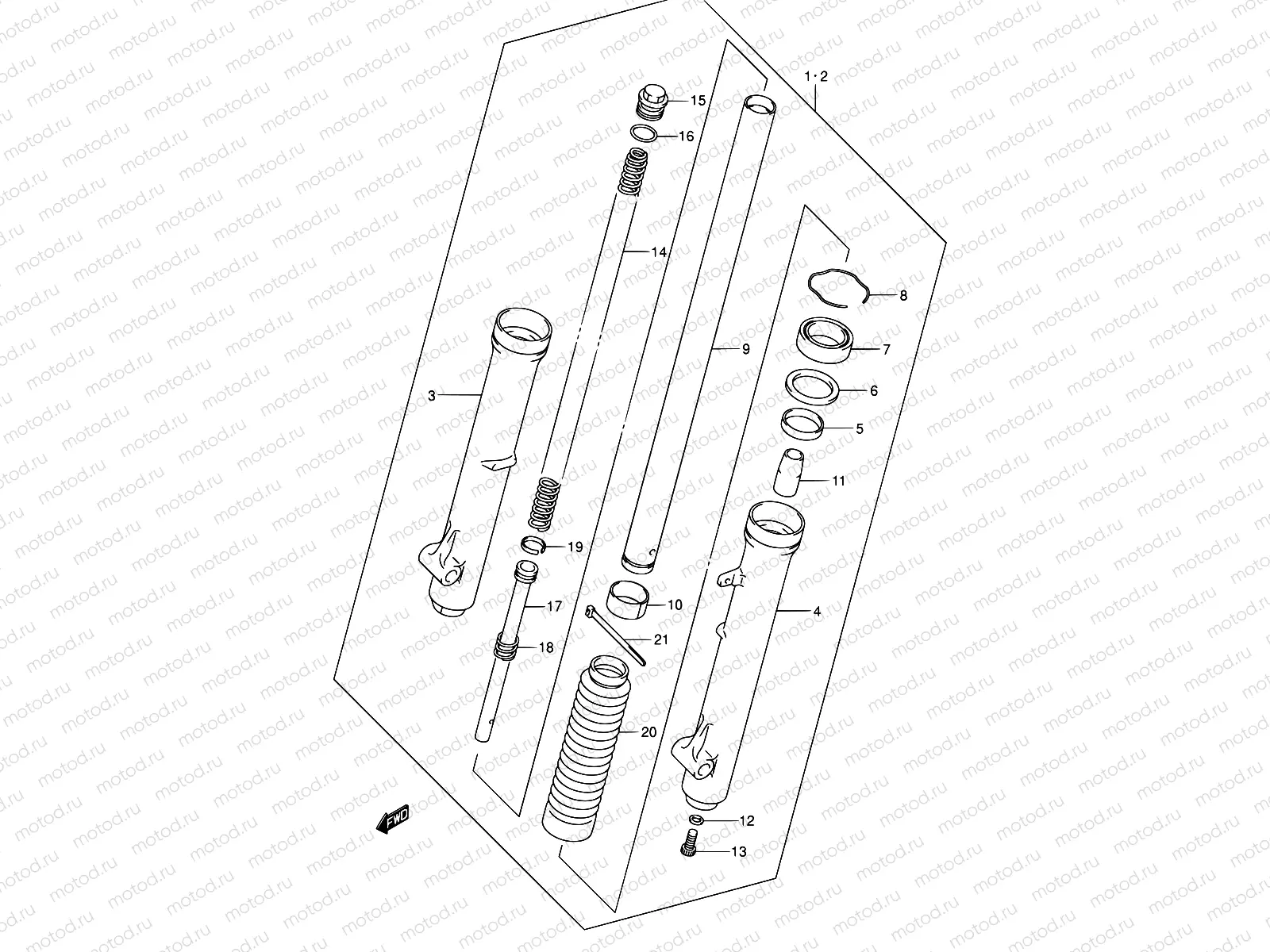 32 - FRONT DAMPER (DR-Z125K3/K4/K5/K6/K7)