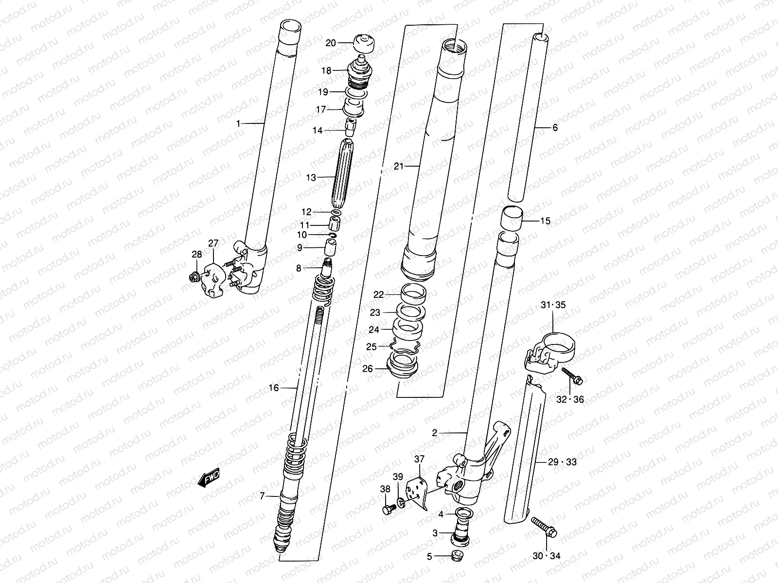 32 - FRONT DAMPER (MODEL K)