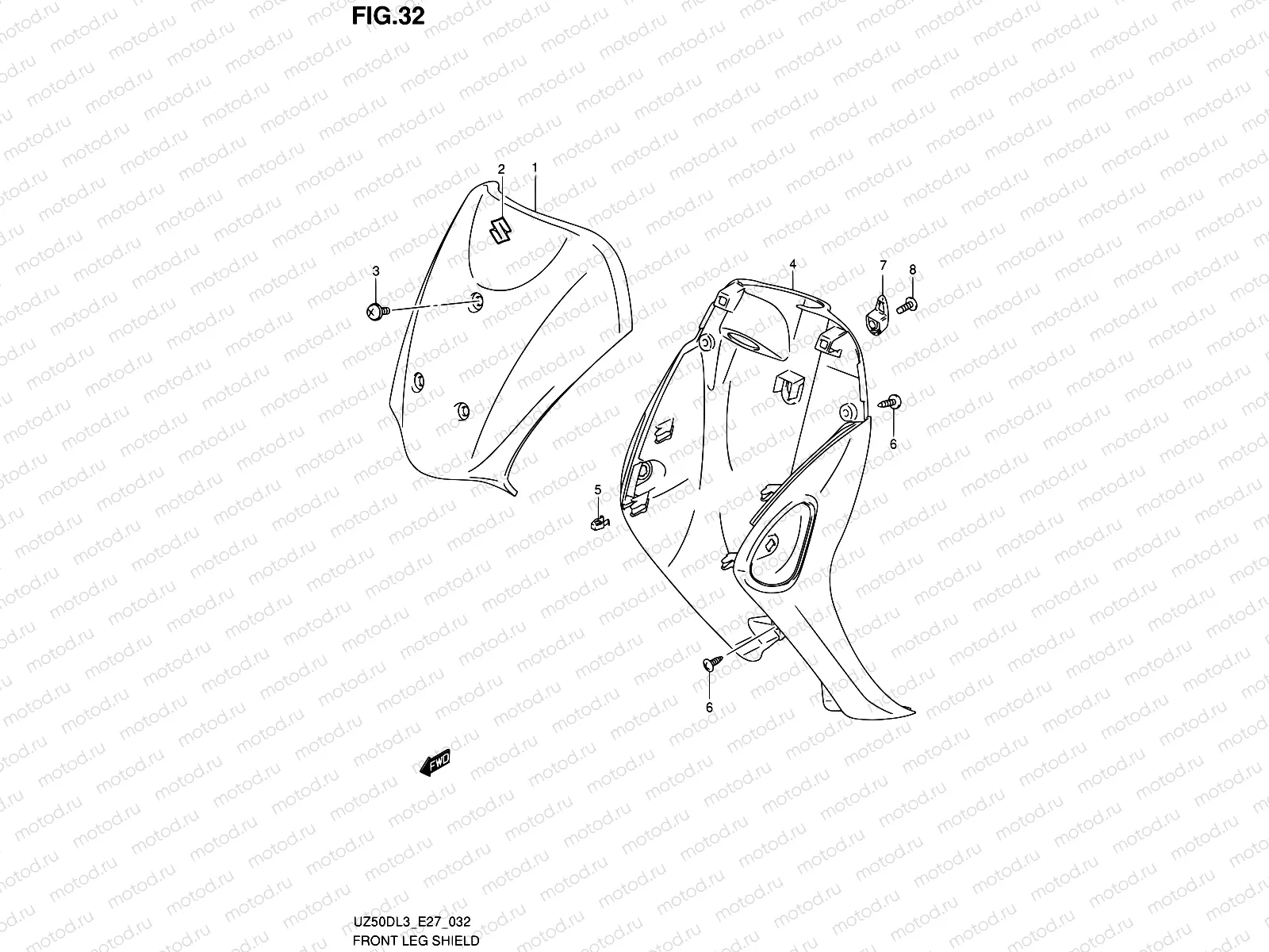 32 - FRONT LEG SHIELD