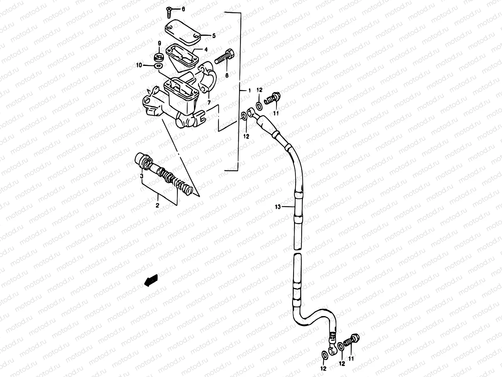 32 - FRONT MASTER CYLINDER (MODEL T/V/W)