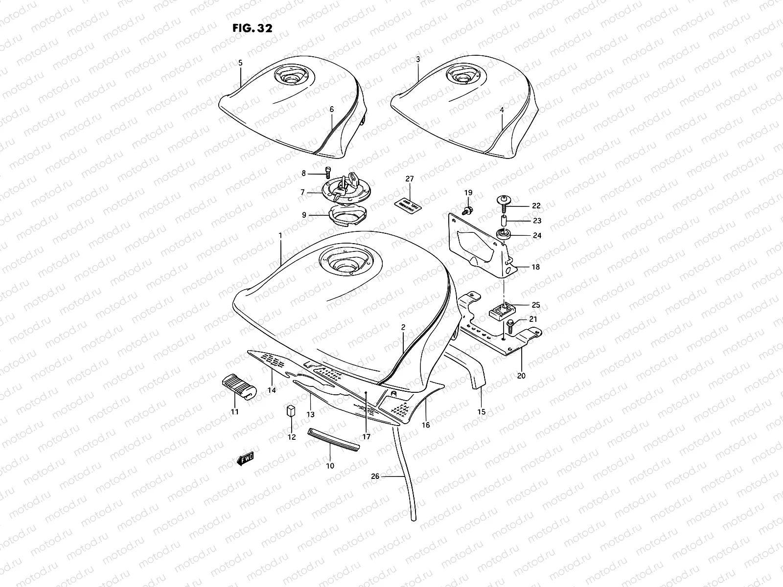 32 - FUEL TANK (GSX1100FJ)