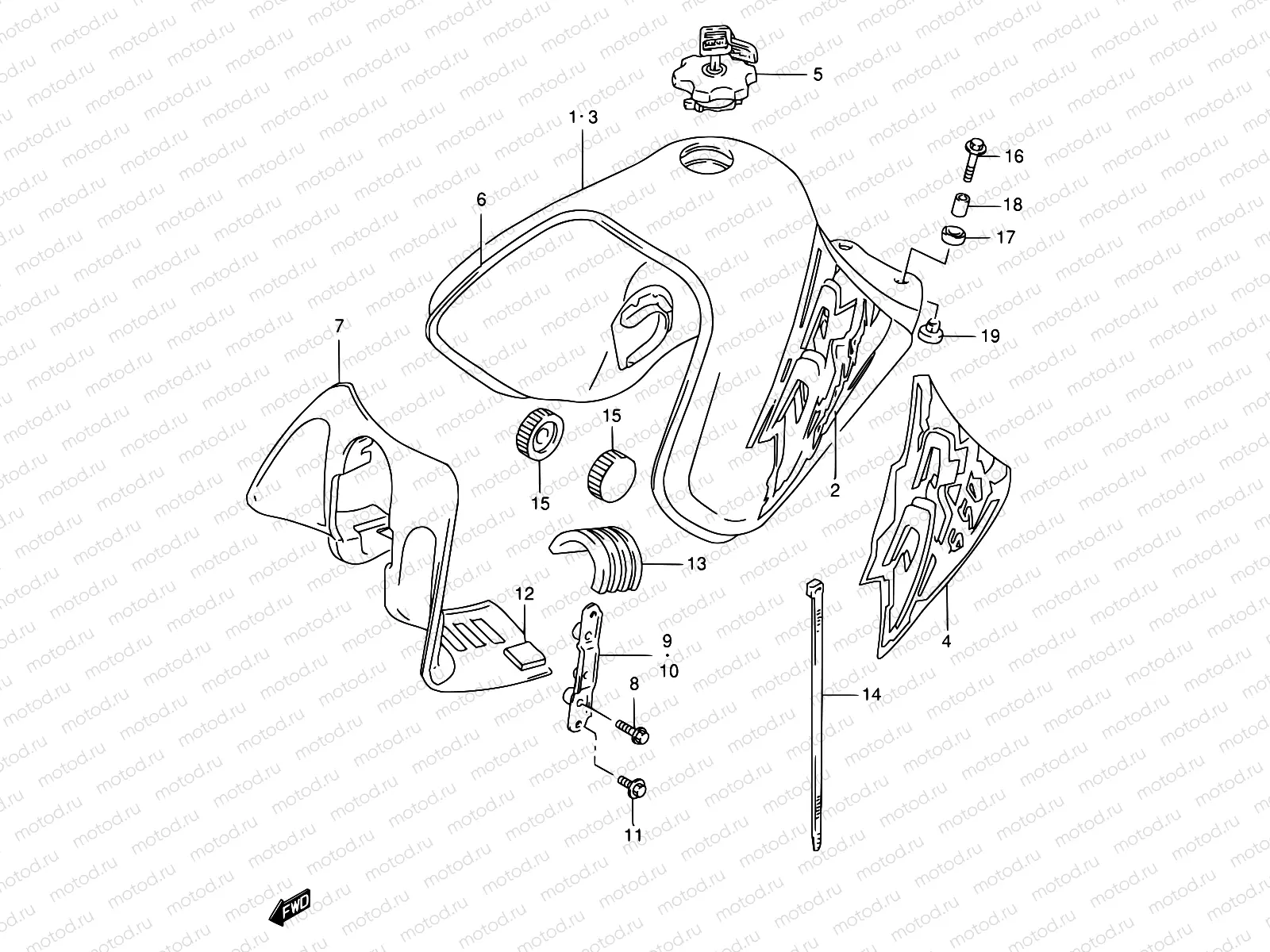 32 - FUEL TANK (MODEL T/V)
