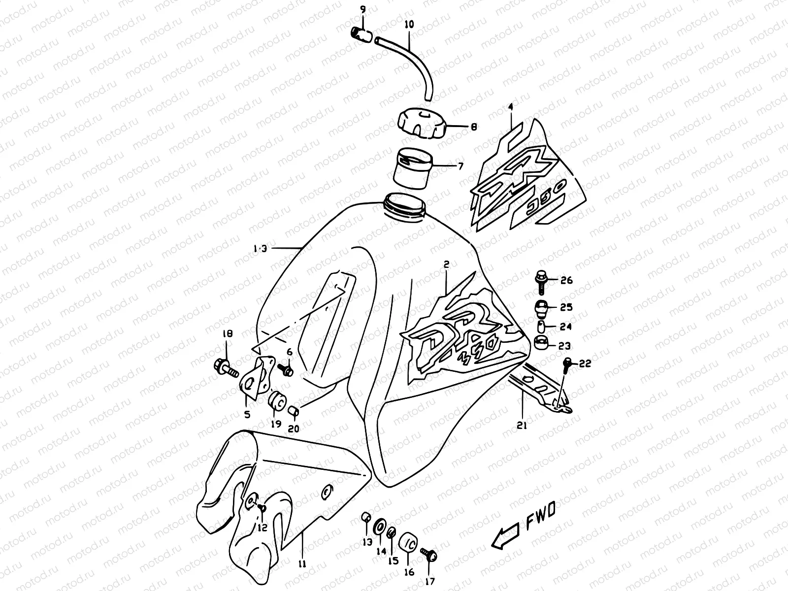 32 - FUEL TANK (MODEL V/W)