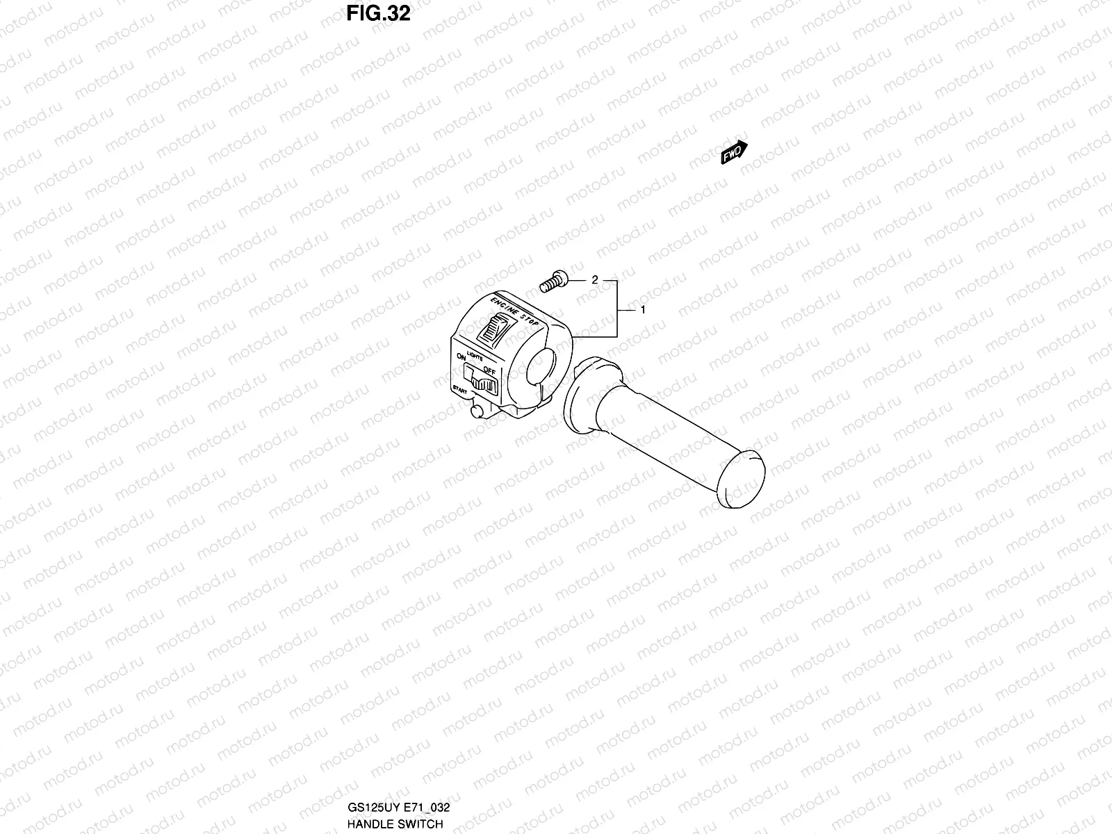 32 - HANDLE SWITCH (GS125ESX/ESY)