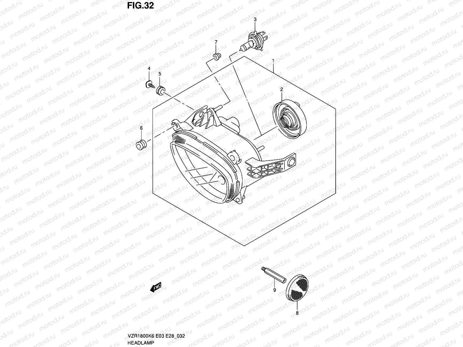 32 - HEADLAMP (VZR1800K6/K7/K8/K9/L0,VZR1800ZK7/ZK8/ZK9/ZL0)